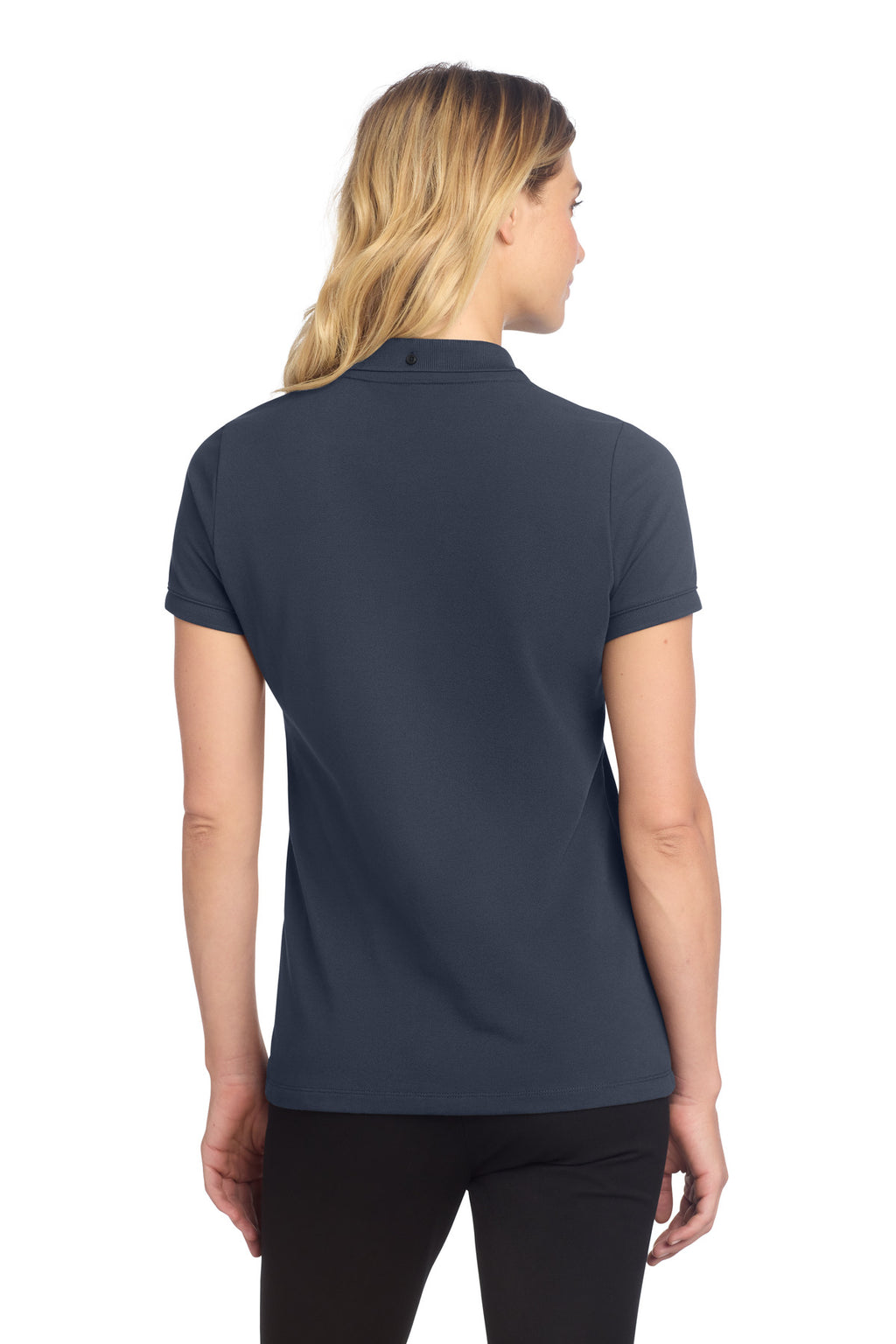 Mercer+Mettle Women's Stretch Heavyweight Pique Polo MM1001 - Night Navy - back