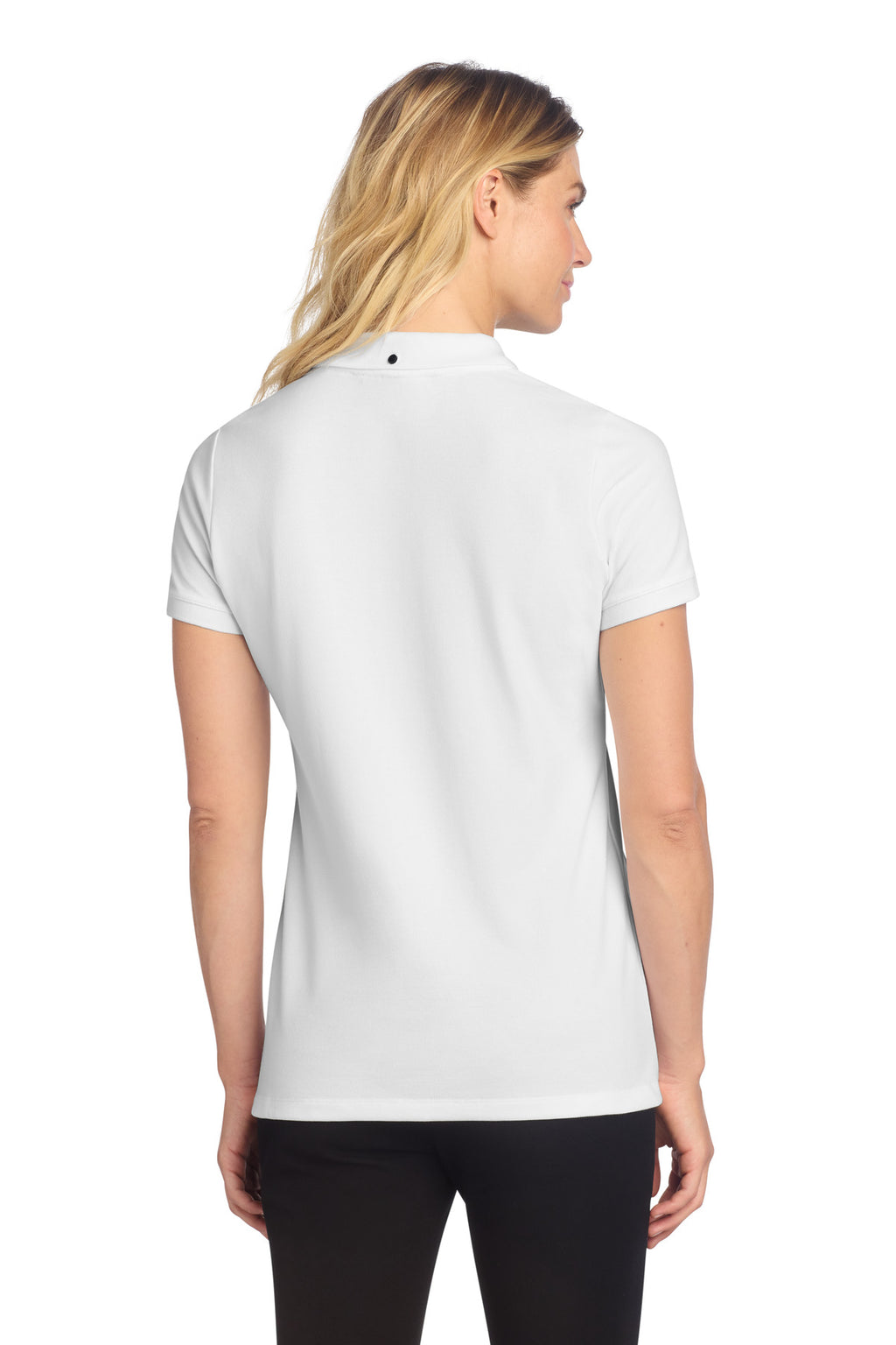 Mercer+Mettle Women's Stretch Heavyweight Pique Polo MM1001 - White - back
