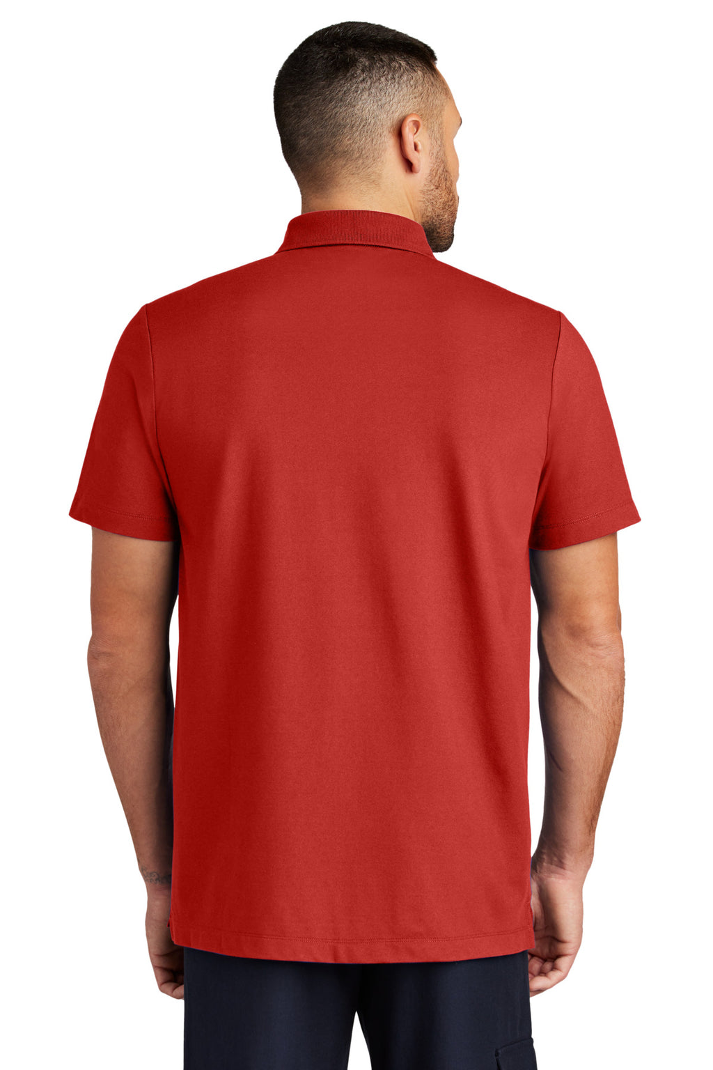 Mercer+Mettle Stretch Pique Polo MM1004 - Apple Red - back