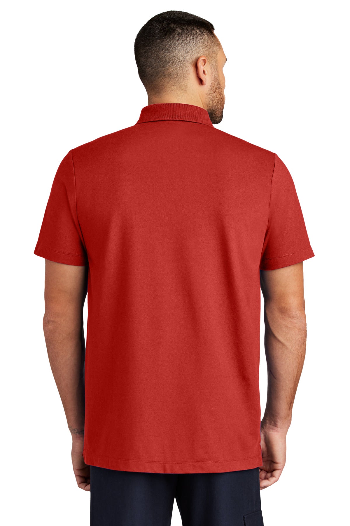 Mercer+Mettle Stretch Pique Polo MM1004 - Apple Red - back