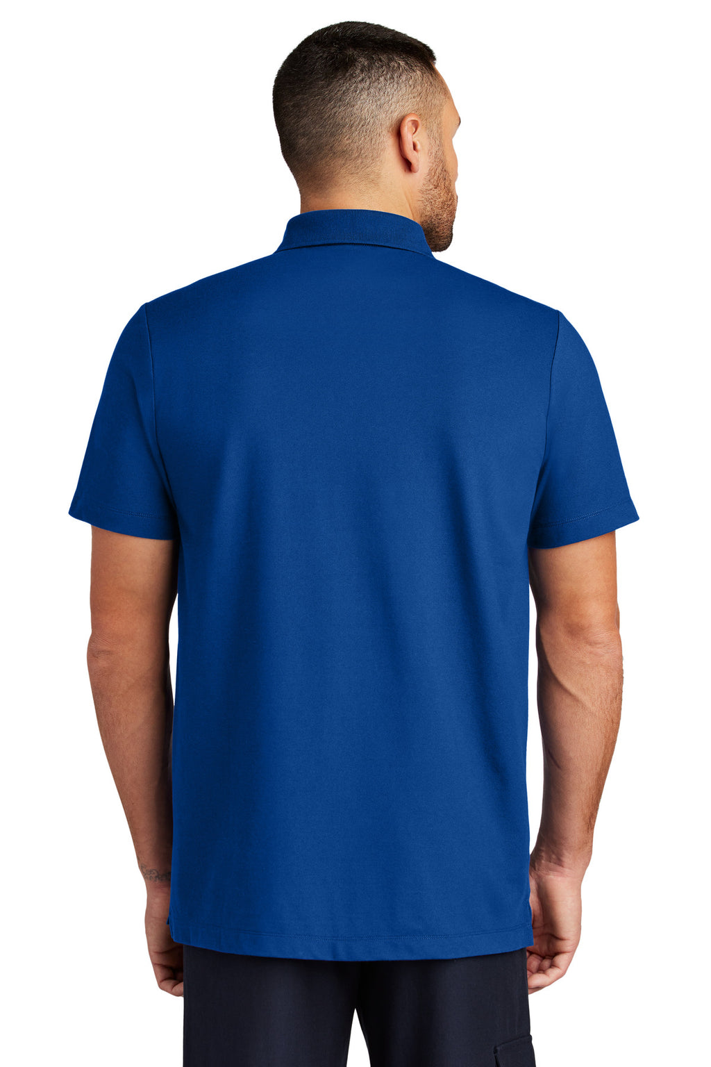 Mercer+Mettle Stretch Pique Polo MM1004 - Blue Note - back