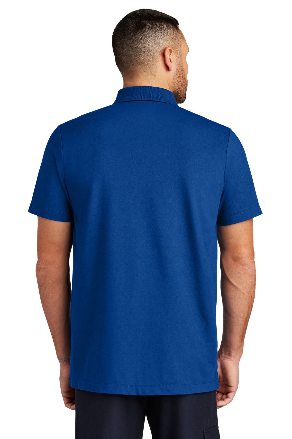 Mercer+Mettle Stretch Pique Polo MM1004 - Blue Note - back
