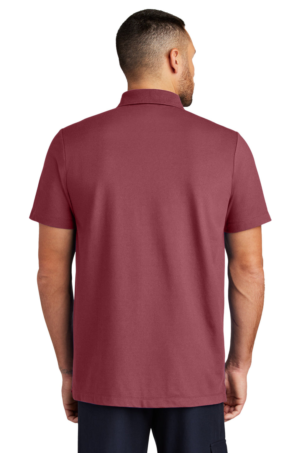 Mercer+Mettle Stretch Pique Polo MM1004 - Rosewood - back