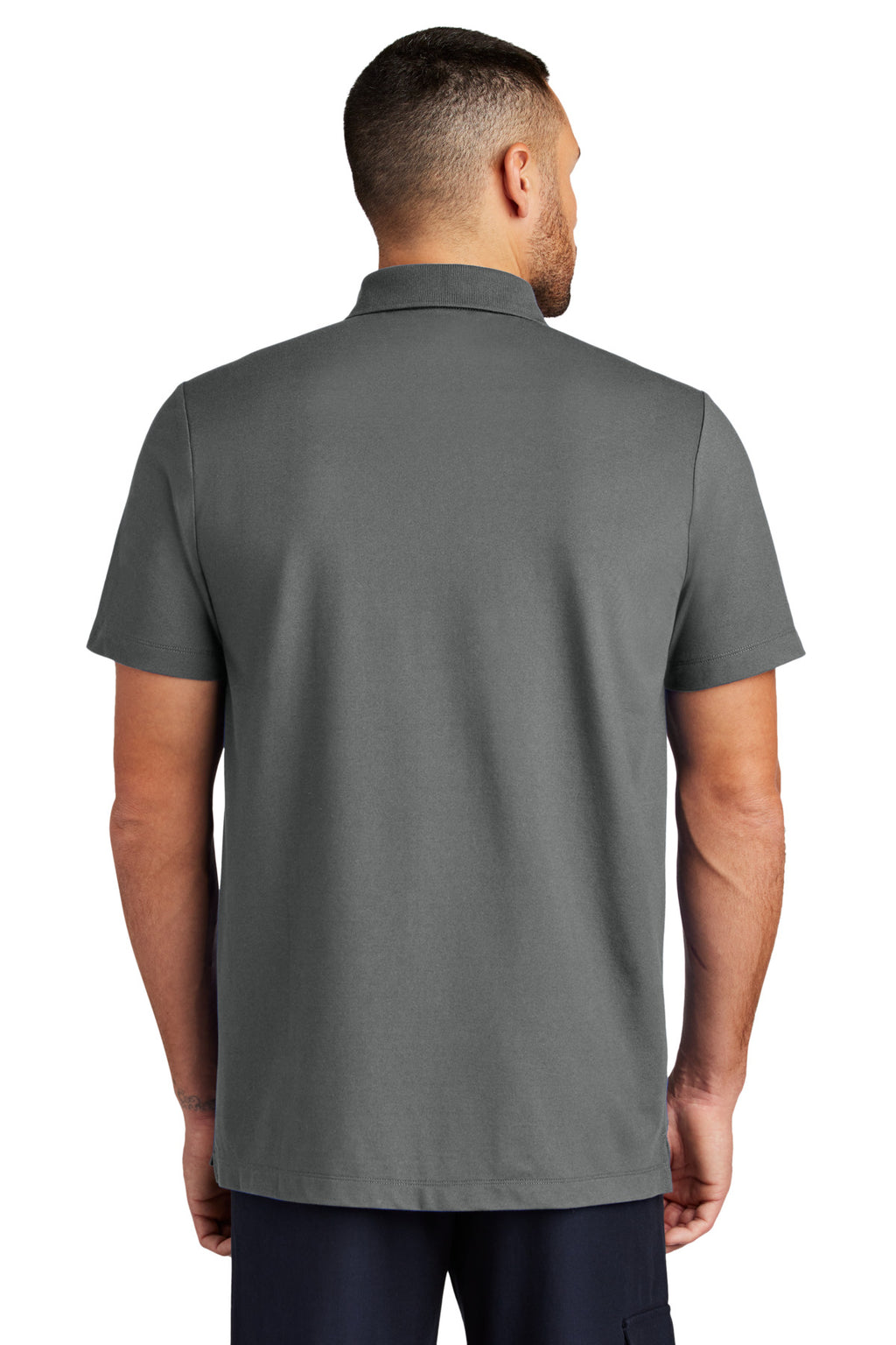 Mercer+Mettle Stretch Pique Polo MM1004 - Storm Grey - back