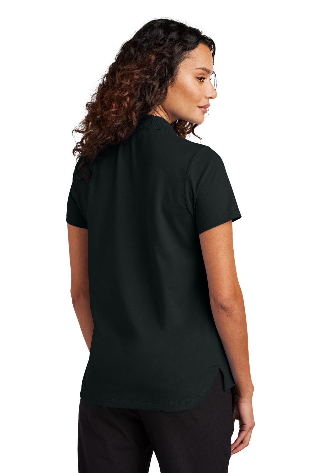 Mercer+Mettle Women's Stretch Pique Polo MM1005 - Deep Black - back