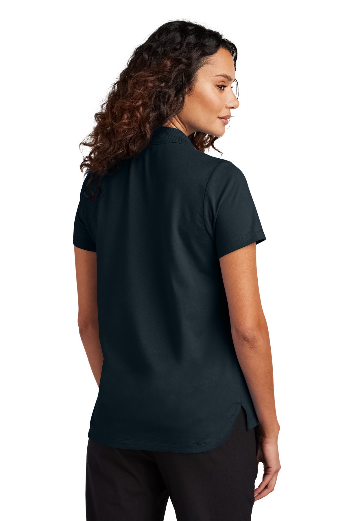 Mercer+Mettle Women's Stretch Pique Polo MM1005 - Night Navy - back