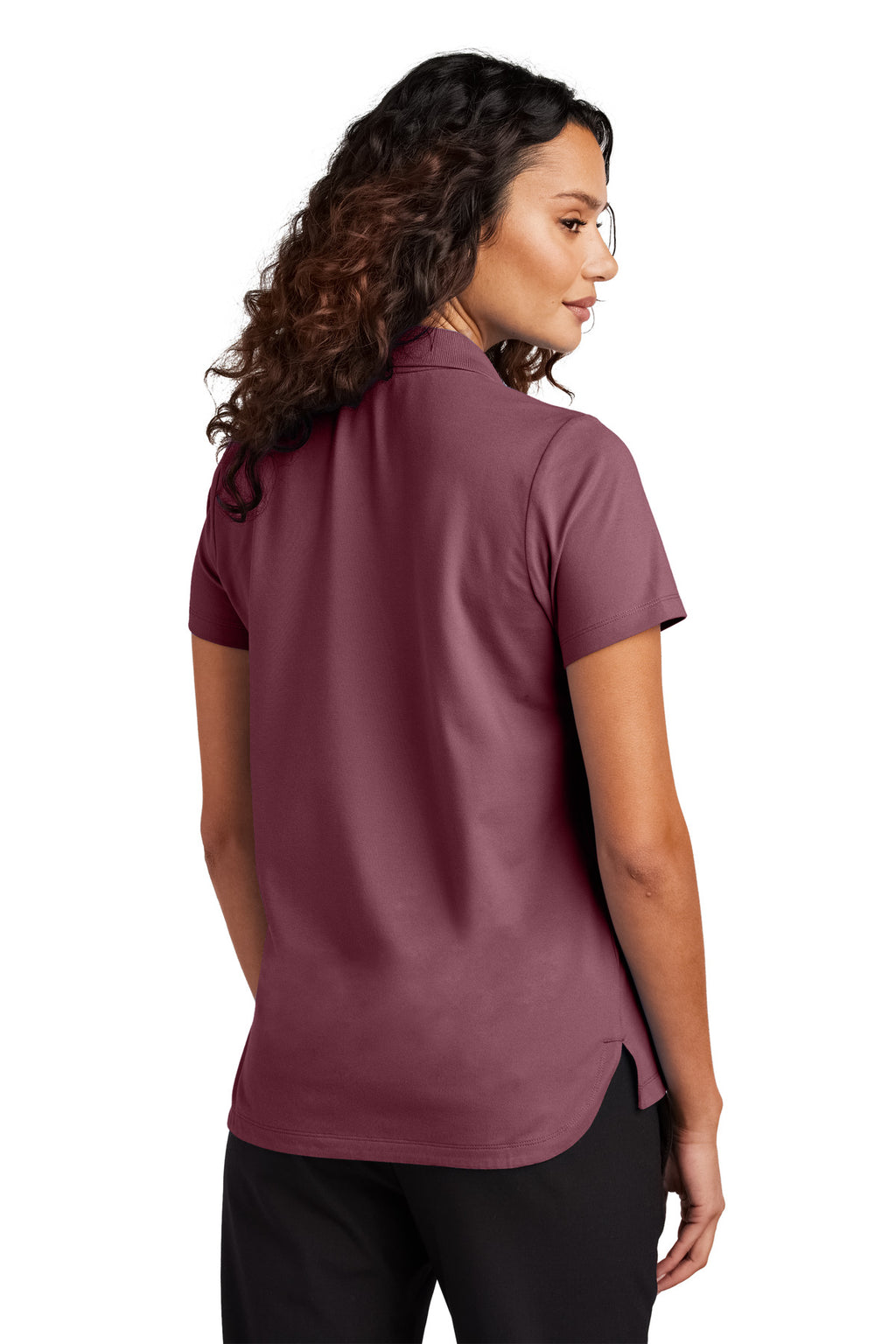 Mercer+Mettle Women's Stretch Pique Polo MM1005 - Rosewood - back