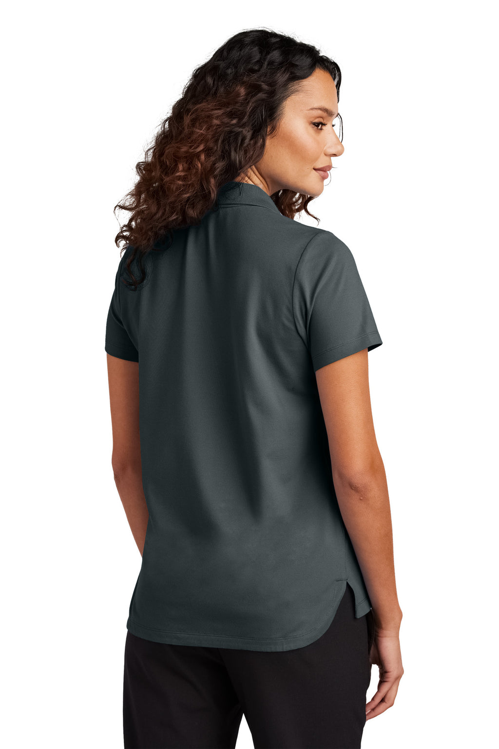 Mercer+Mettle Women's Stretch Pique Polo MM1005 - Storm Grey - back