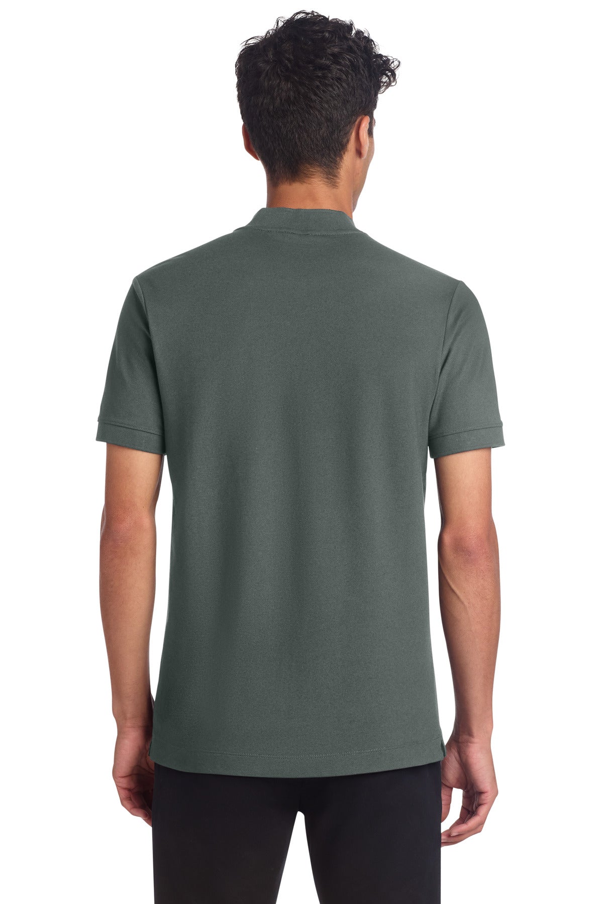Mercer+Mettle Stretch Pique Henley MM1008 - Anchor Grey - back