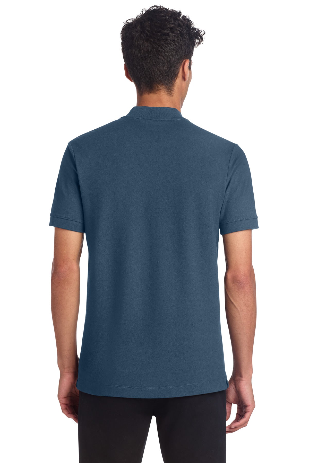 Mercer+Mettle Stretch Pique Henley MM1008 - Insignia Blue - back