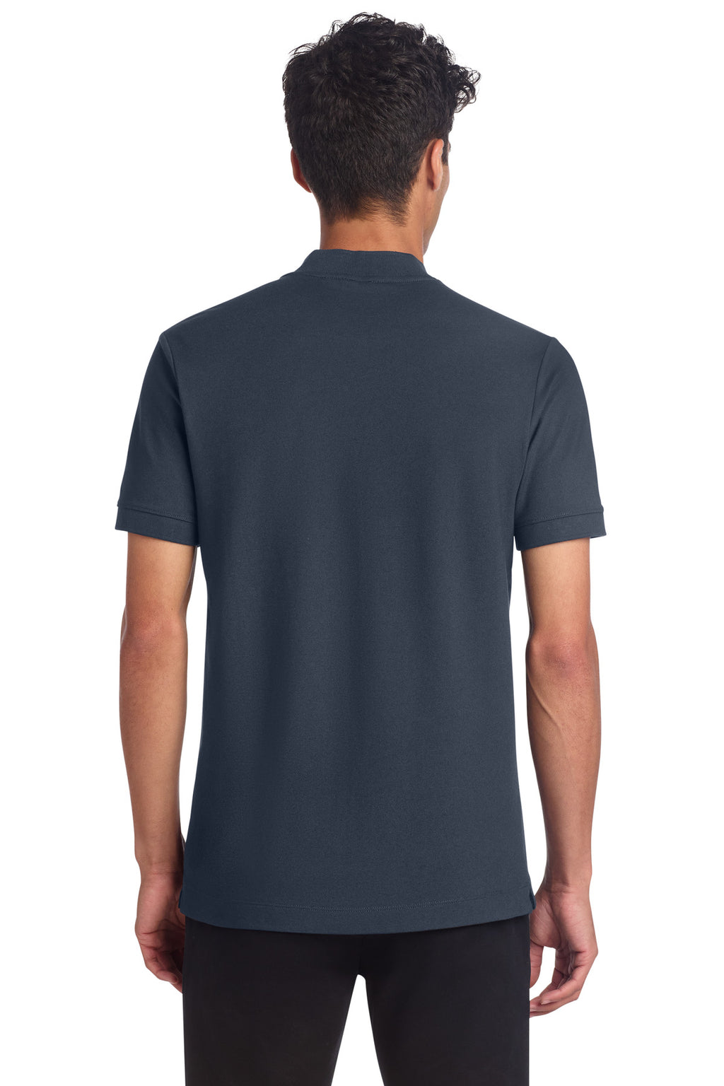 Mercer+Mettle Stretch Pique Henley MM1008 - Night Navy - back