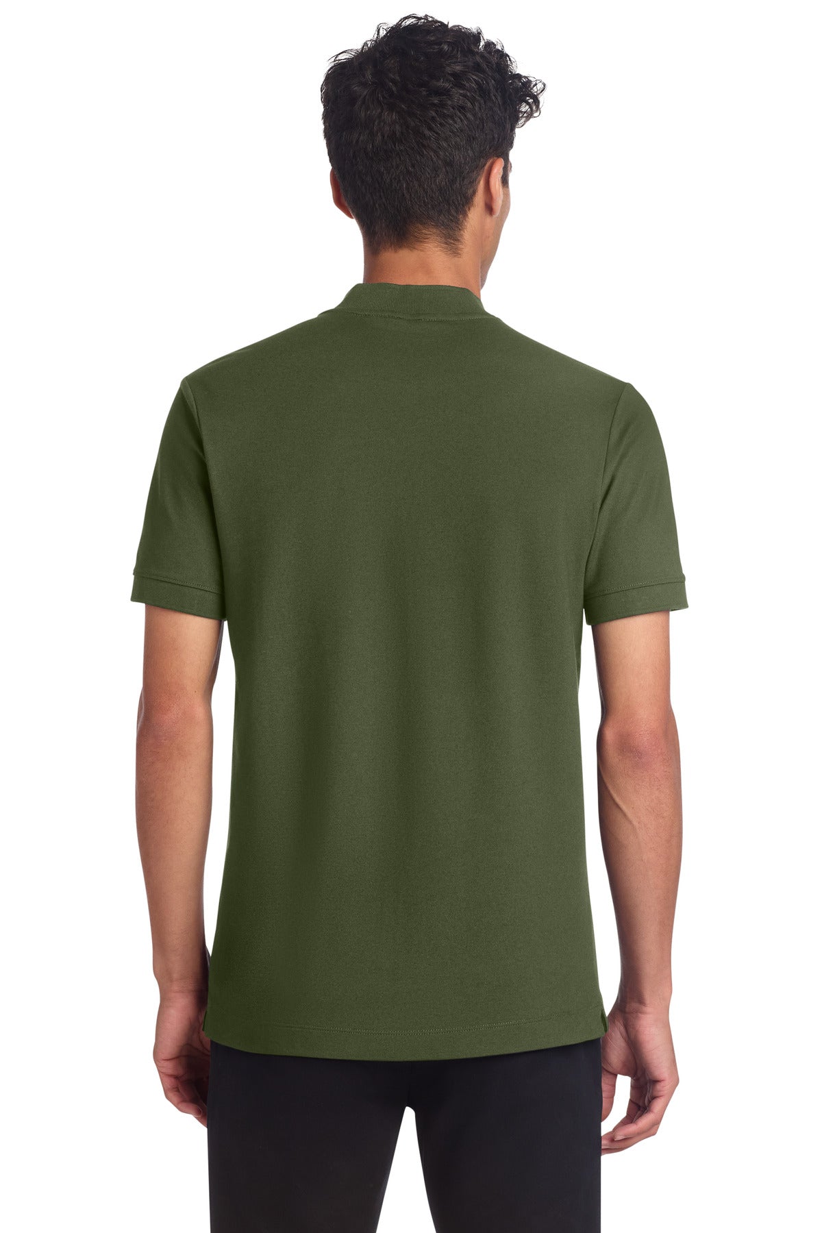 Mercer+Mettle Stretch Pique Henley MM1008 - Townsend Green - back