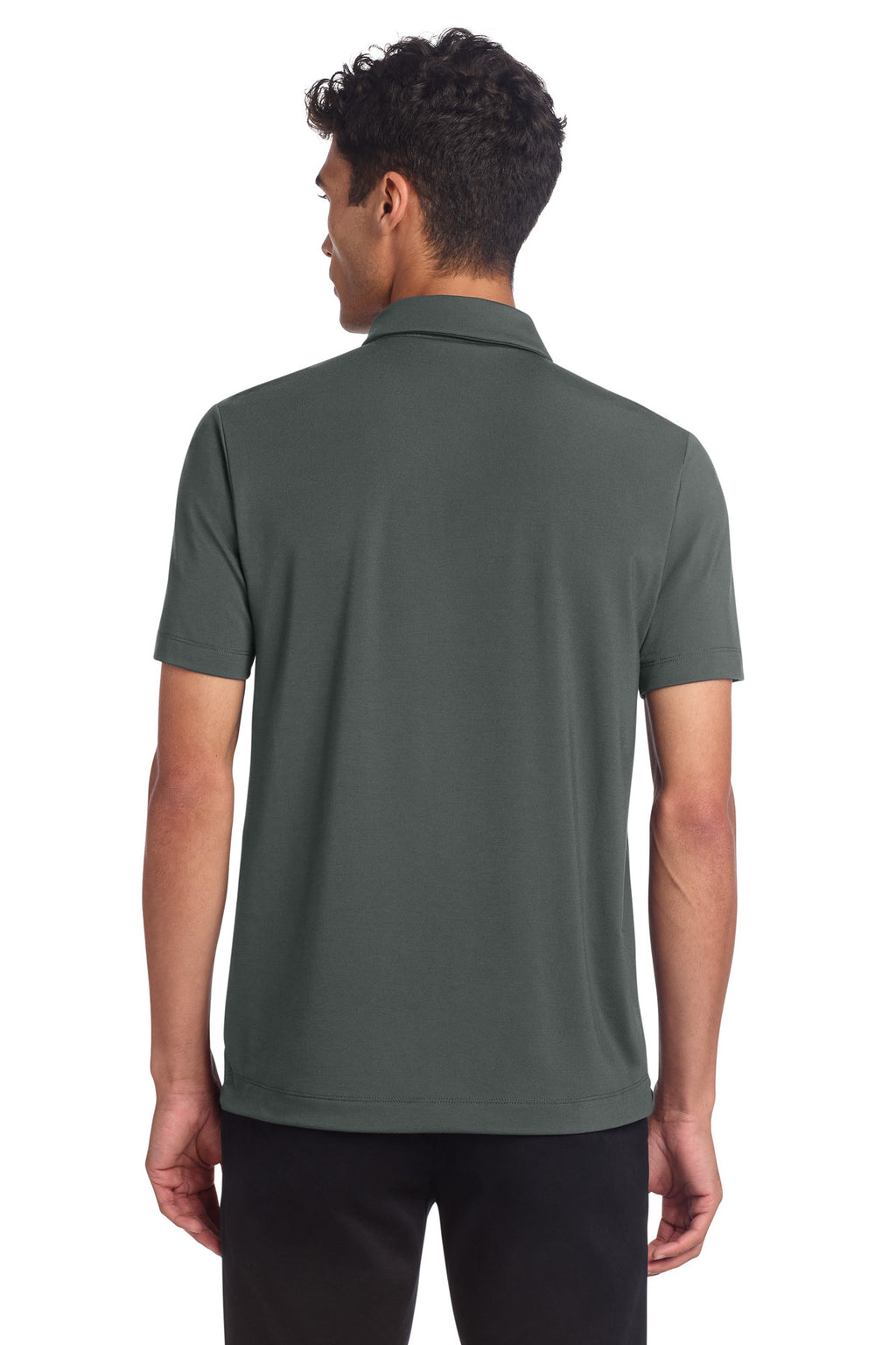 Mercer+Mettle Stretch Jersey Polo MM1014 - Anchor Grey - back