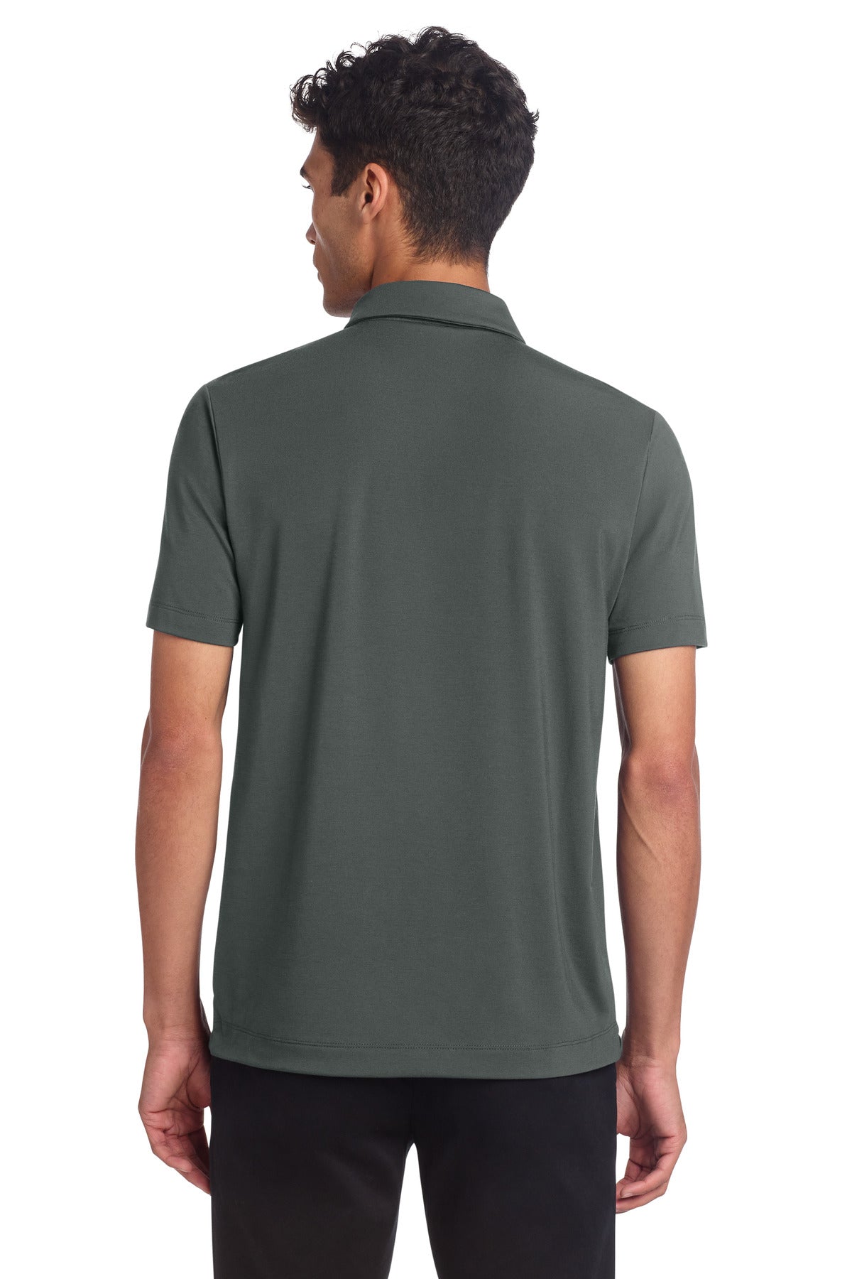 Mercer+Mettle Stretch Jersey Polo MM1014 - Anchor Grey - back