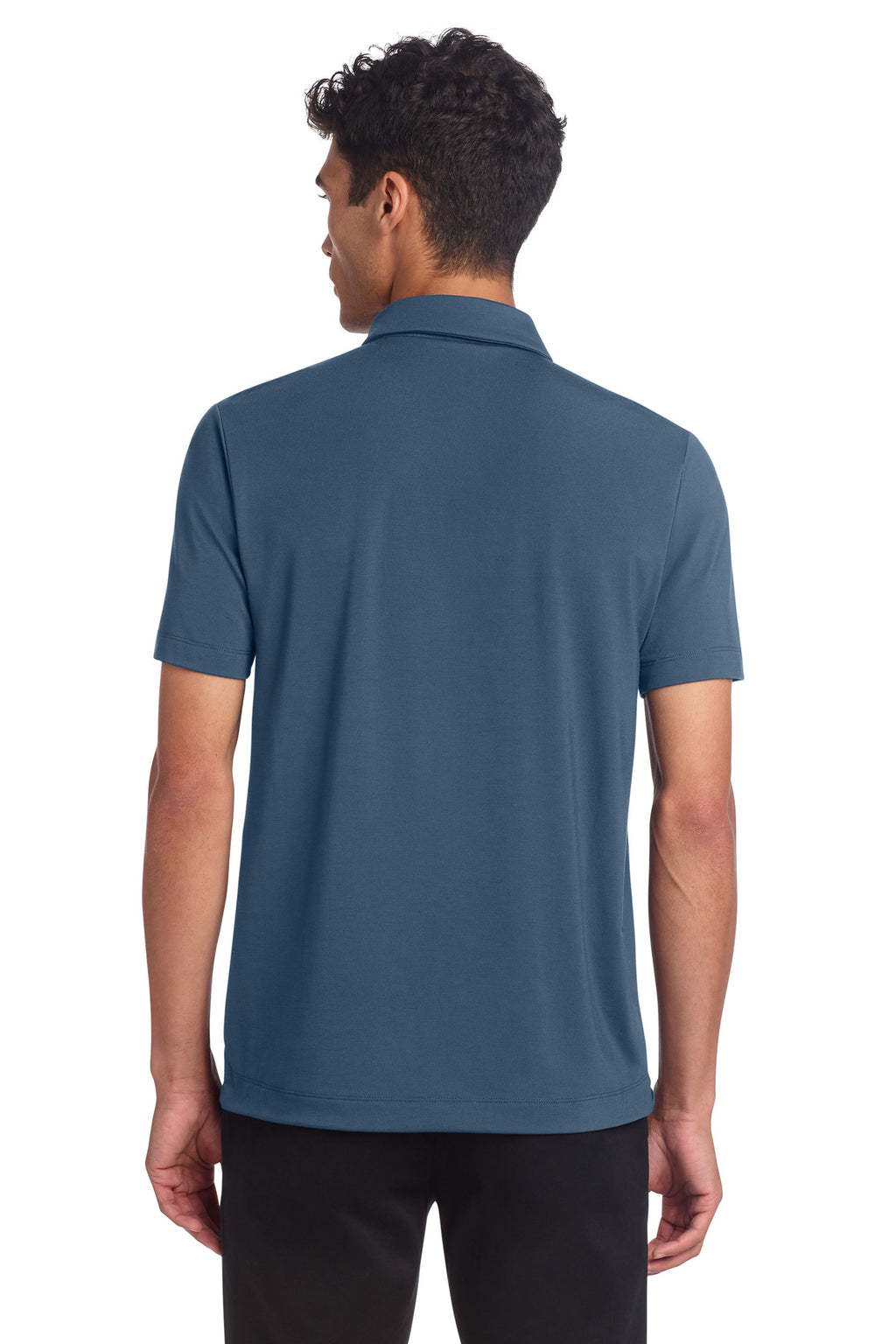 Mercer+Mettle Stretch Jersey Polo MM1014 - Insignia Blue - back