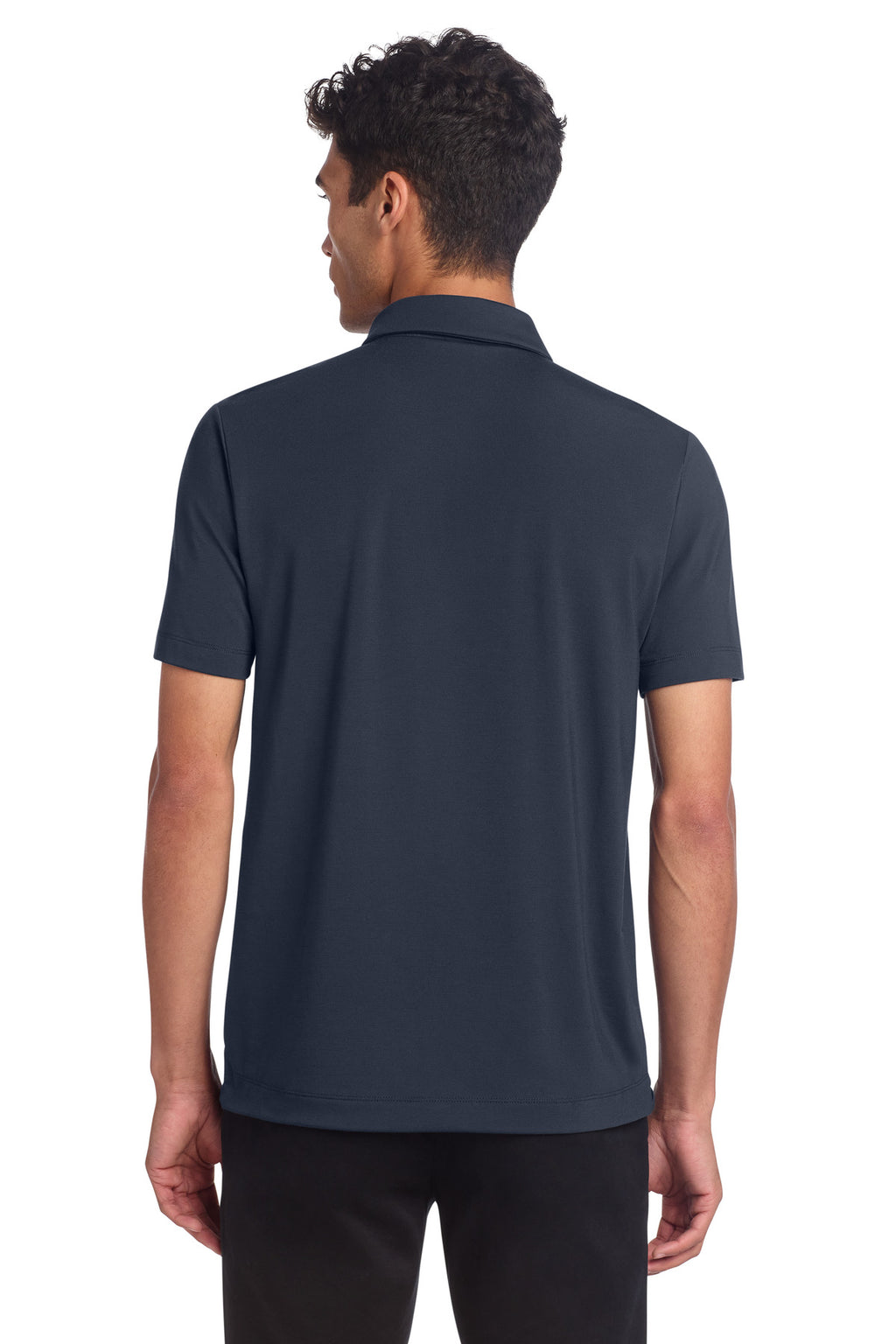 Mercer+Mettle Stretch Jersey Polo MM1014 - Night Navy - back