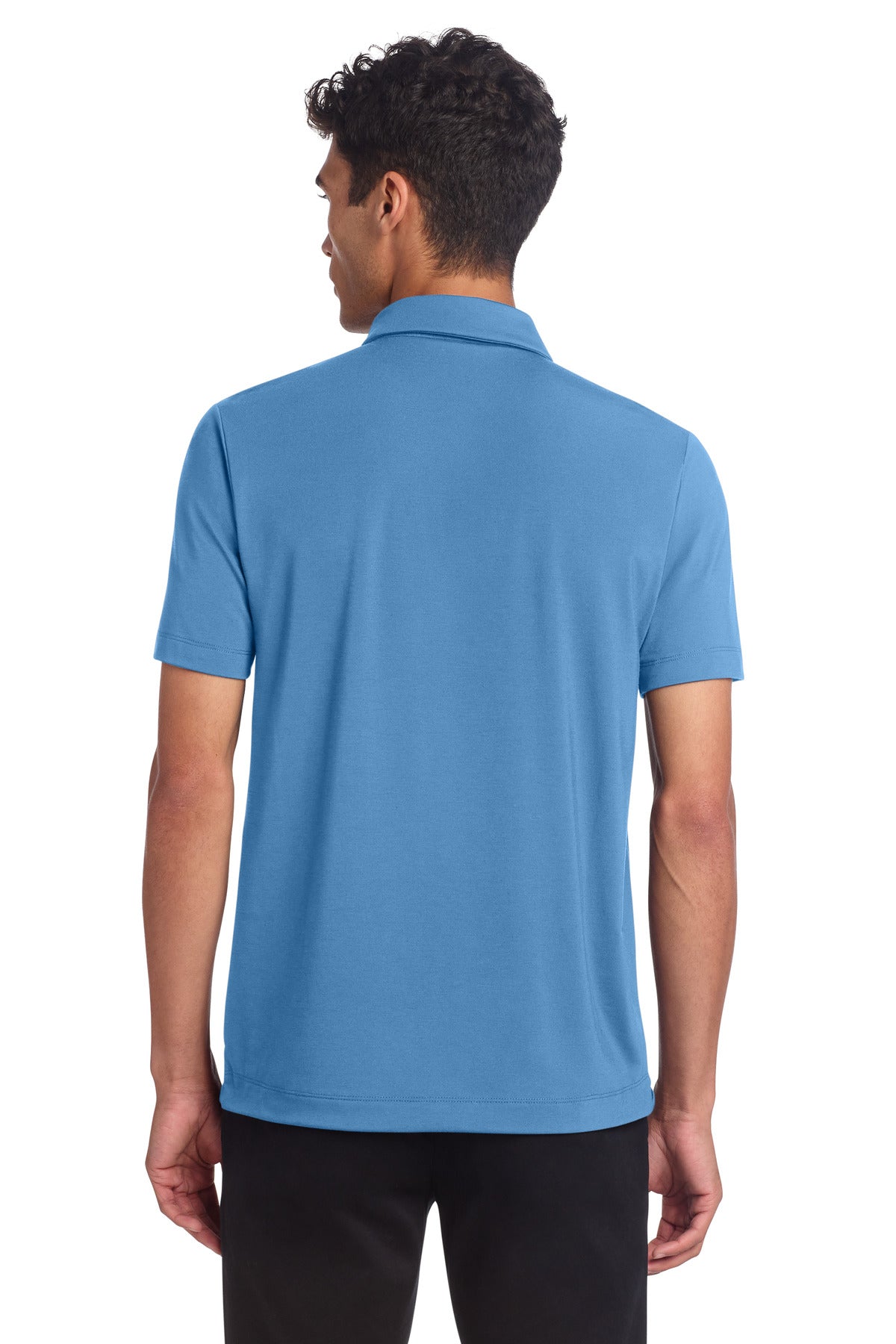 Mercer+Mettle Stretch Jersey Polo MM1014 - Parisian Blue - back