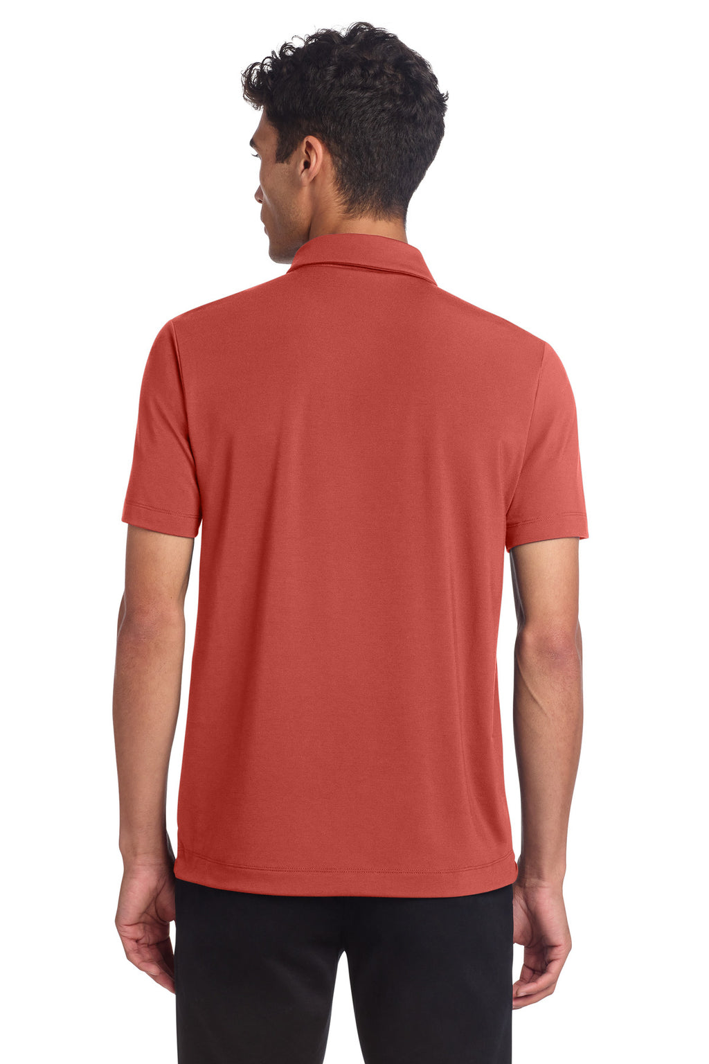 Mercer+Mettle Stretch Jersey Polo MM1014 - Terracotta - back