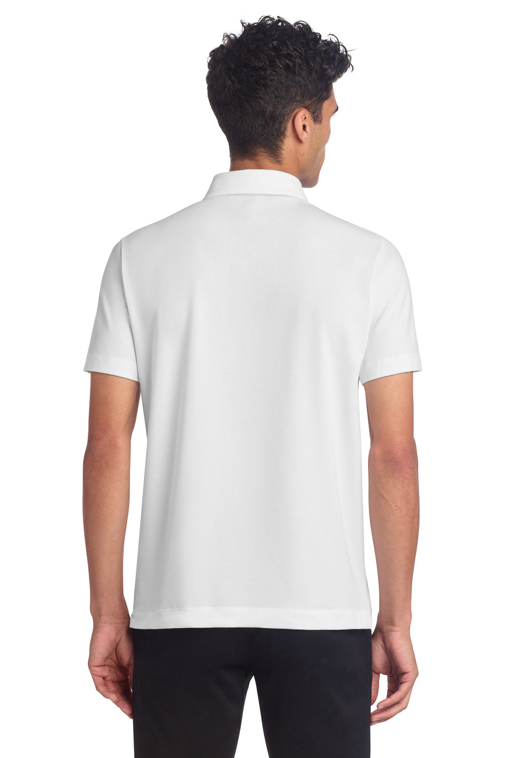 Mercer+Mettle Stretch Jersey Polo MM1014 - White - back