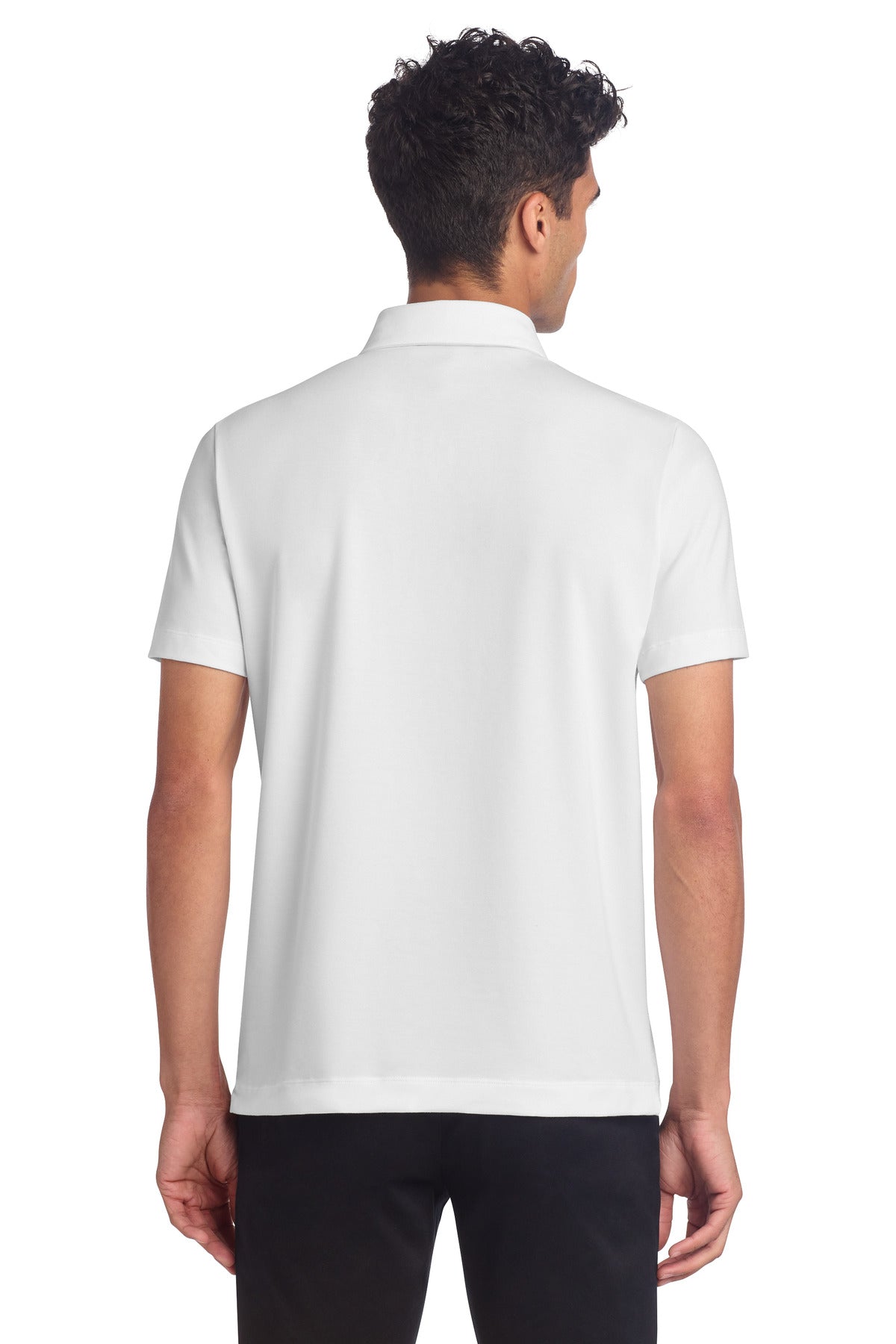 Mercer+Mettle Stretch Jersey Polo MM1014 - White - back