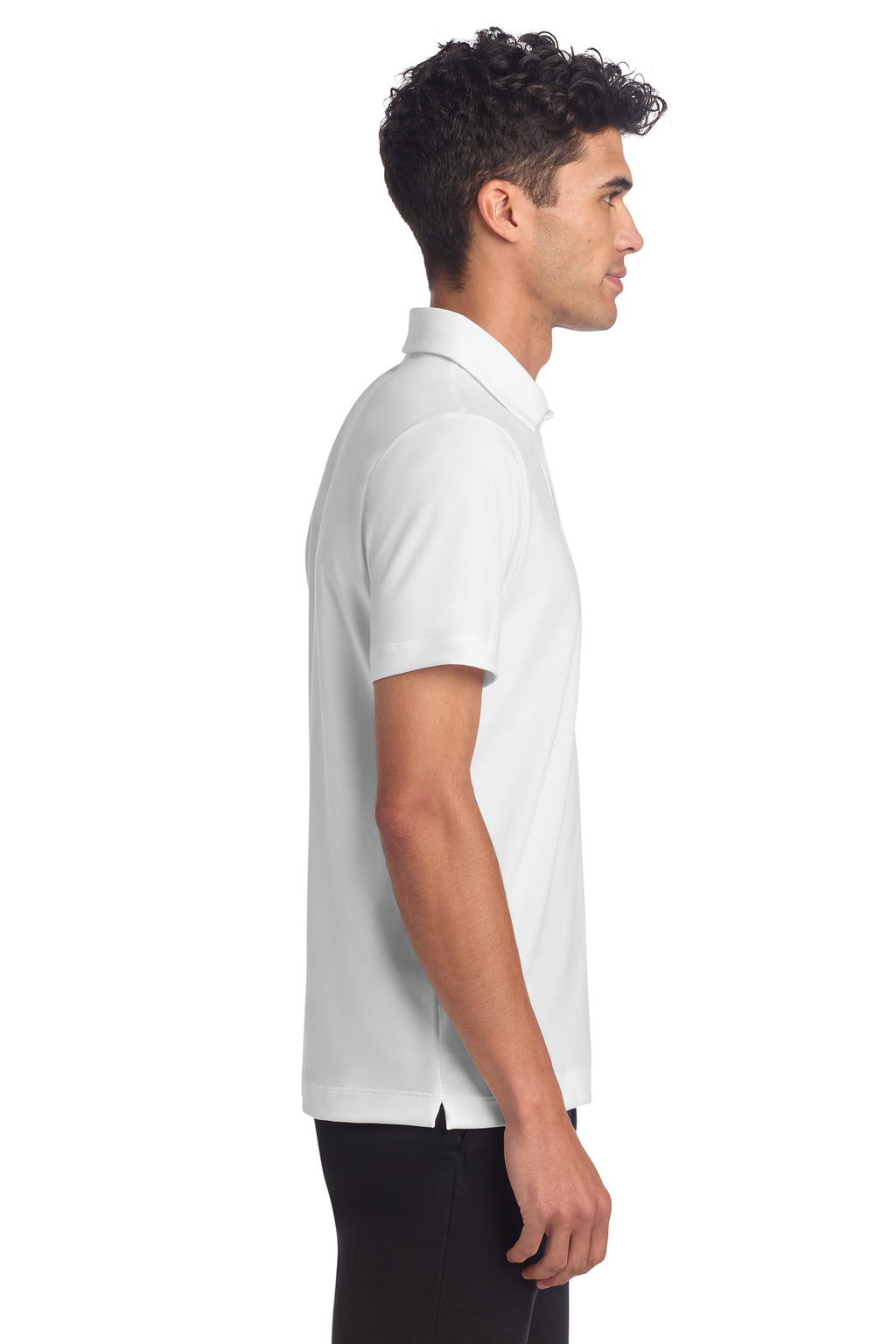 Mercer+Mettle Stretch Jersey Polo MM1014 - White - side