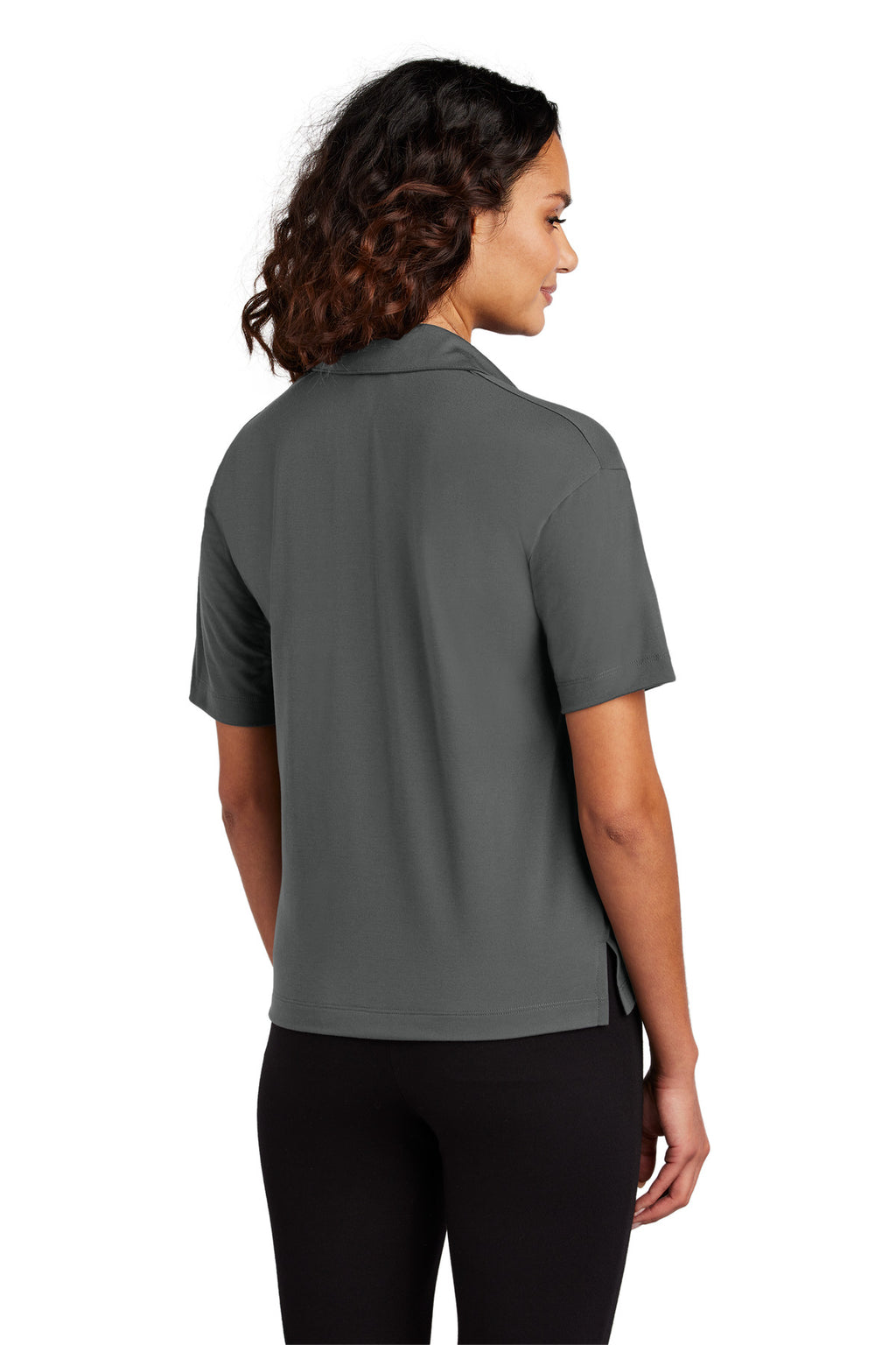 Mercer+Mettle Women's Stretch Jersey Polo MM1015 - Anchor Grey - back
