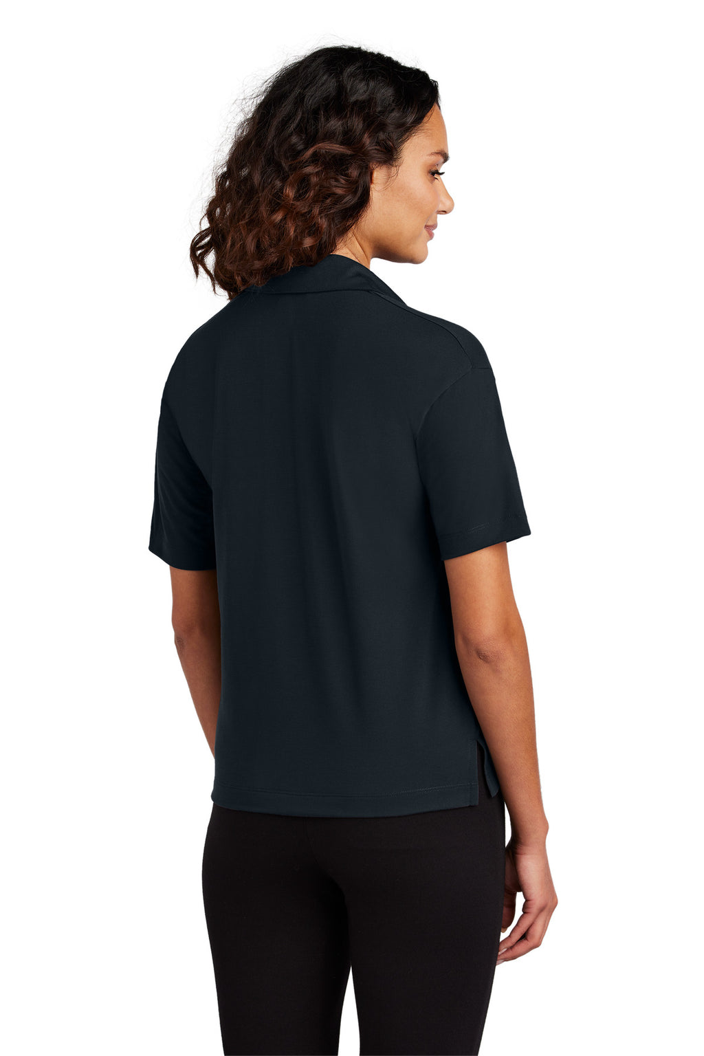 Mercer+Mettle Women's Stretch Jersey Polo MM1015 - Night Navy - back