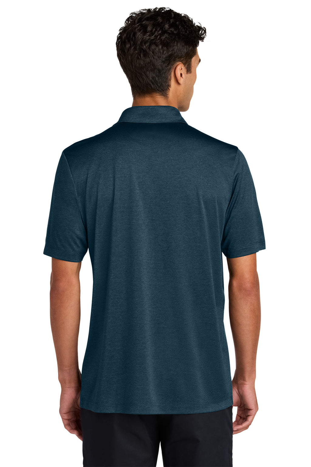 Mercer+Mettle Recharge Jersey Polo MM1020 - Insignia Blue Heather - back