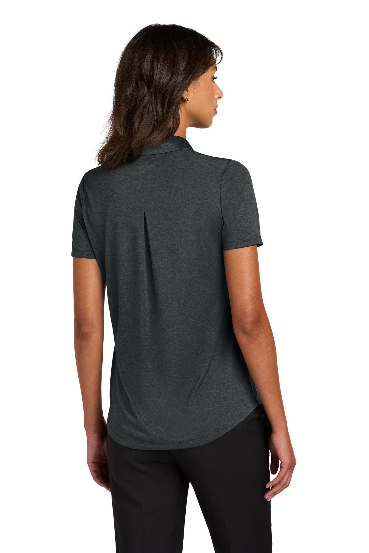 Mercer+Mettle Women's Recharge Jersey Polo MM1021 - Anchor Grey Heather - back