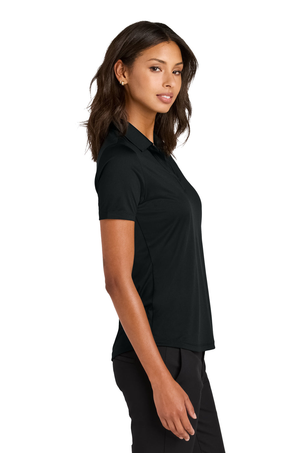 Mercer+Mettle Women's Recharge Jersey Polo MM1021 - Deep Black - side