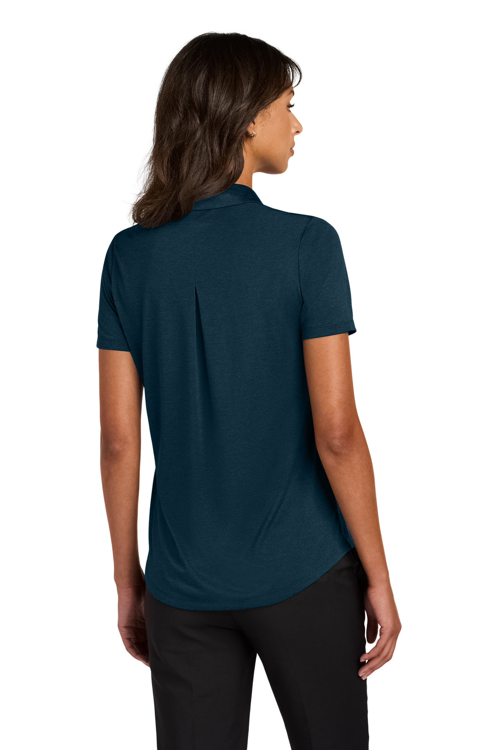 Mercer+Mettle Women's Recharge Jersey Polo MM1021 - Insignia Blue Heather - back