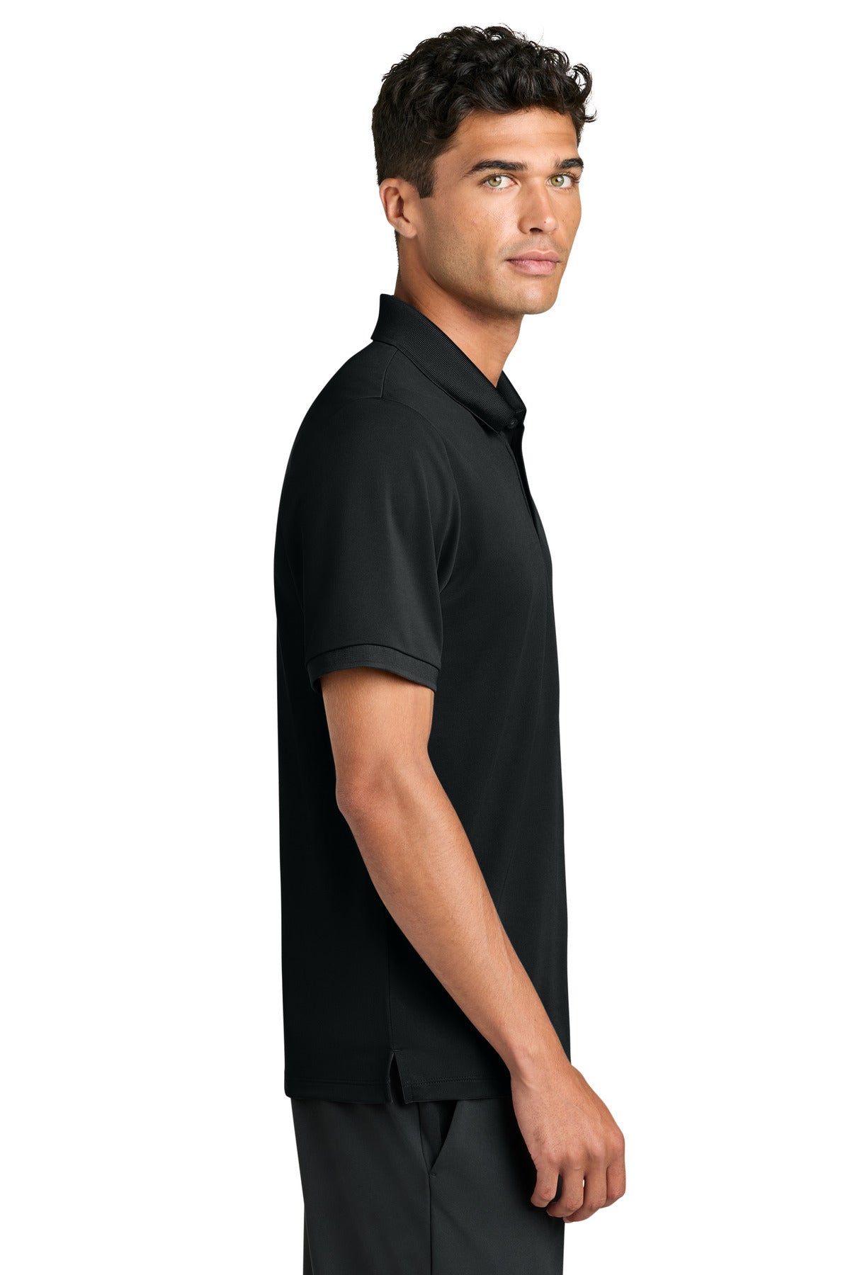 Mercer+Mettle Everyday Performance Polo MM1030 - Deep Black - side