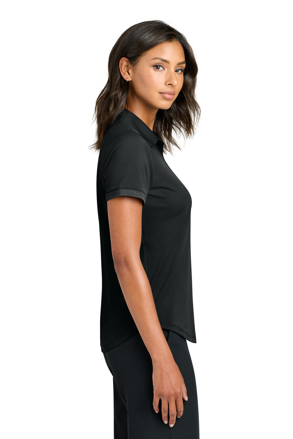 Mercer+Mettle Women's Everyday Performance Polo MM1031 - Deep Black - side
