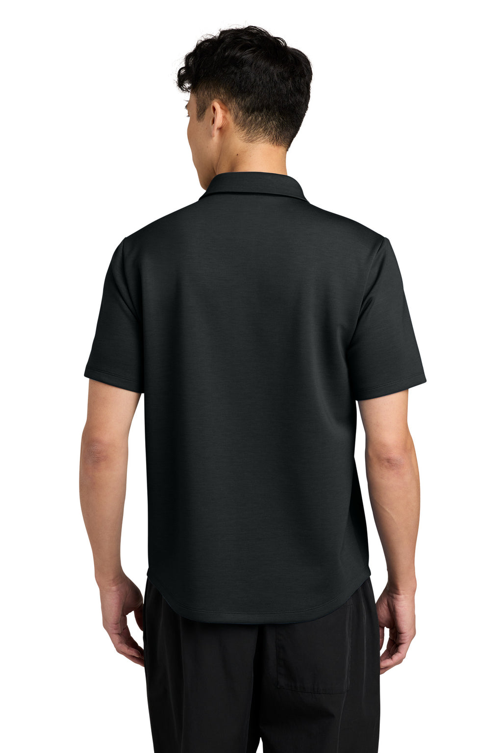 Mercer+Mettle Lite Spacer Polo MM1040 - Deep Black - back