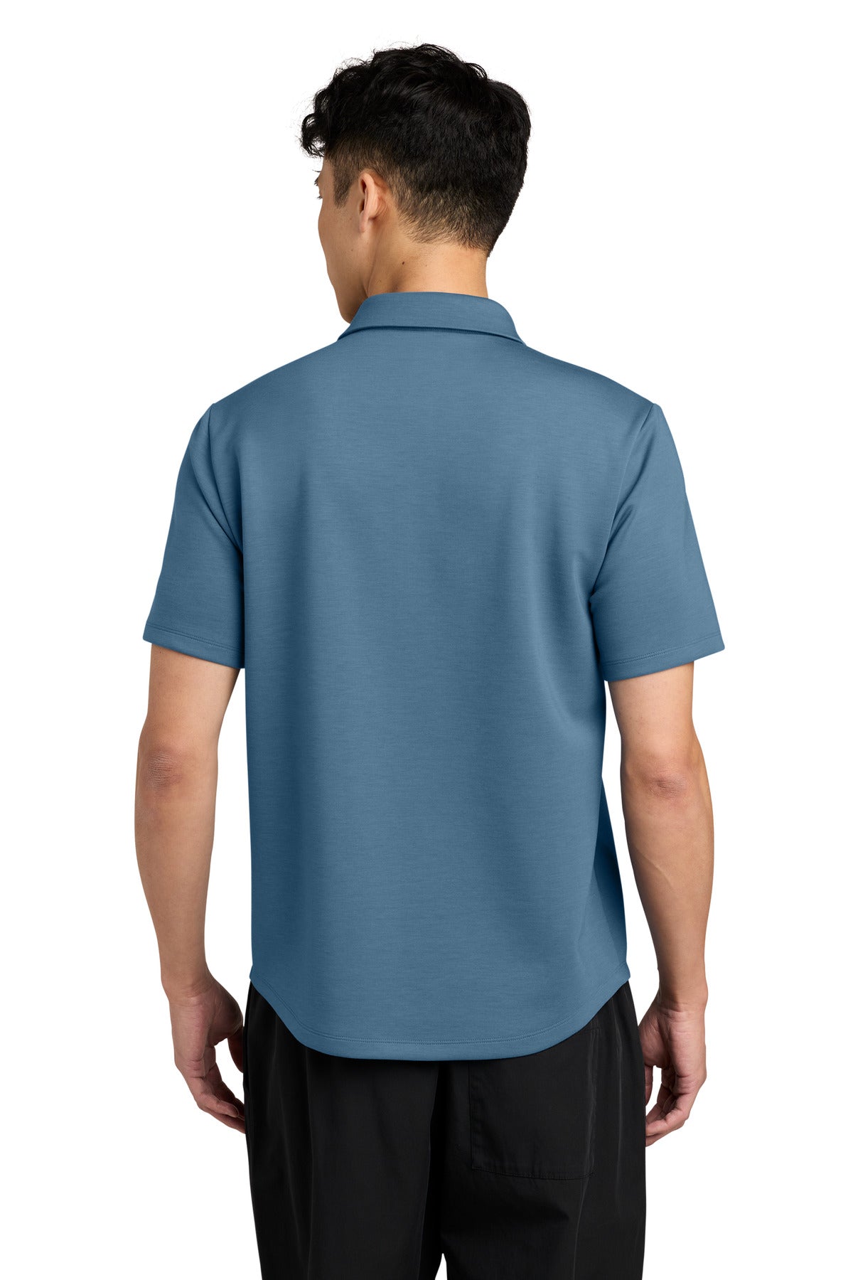 Mercer+Mettle Lite Spacer Polo MM1040 - Harbor Blue - back