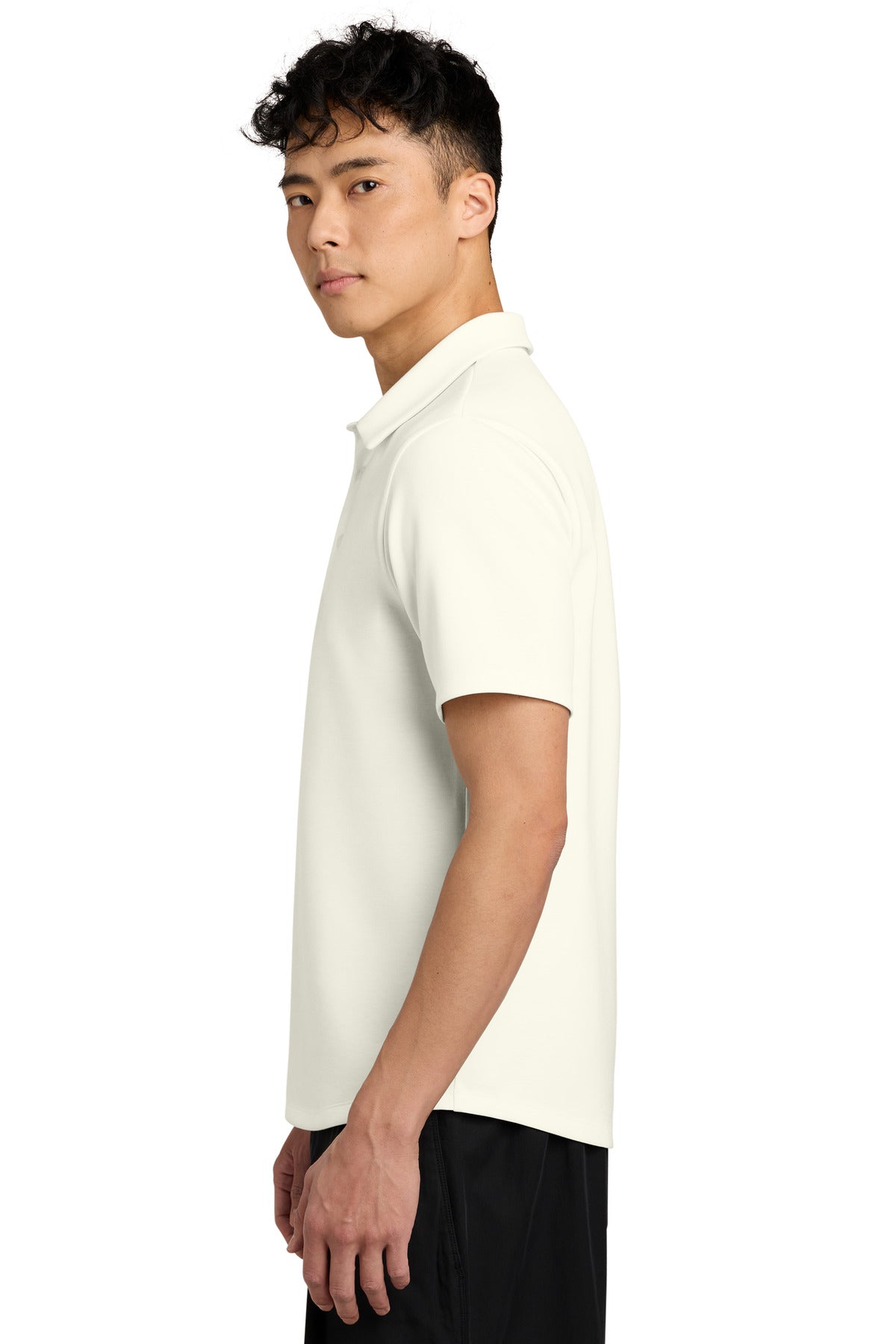 Mercer+Mettle Lite Spacer Polo MM1040 - Ivory Chiffon - side