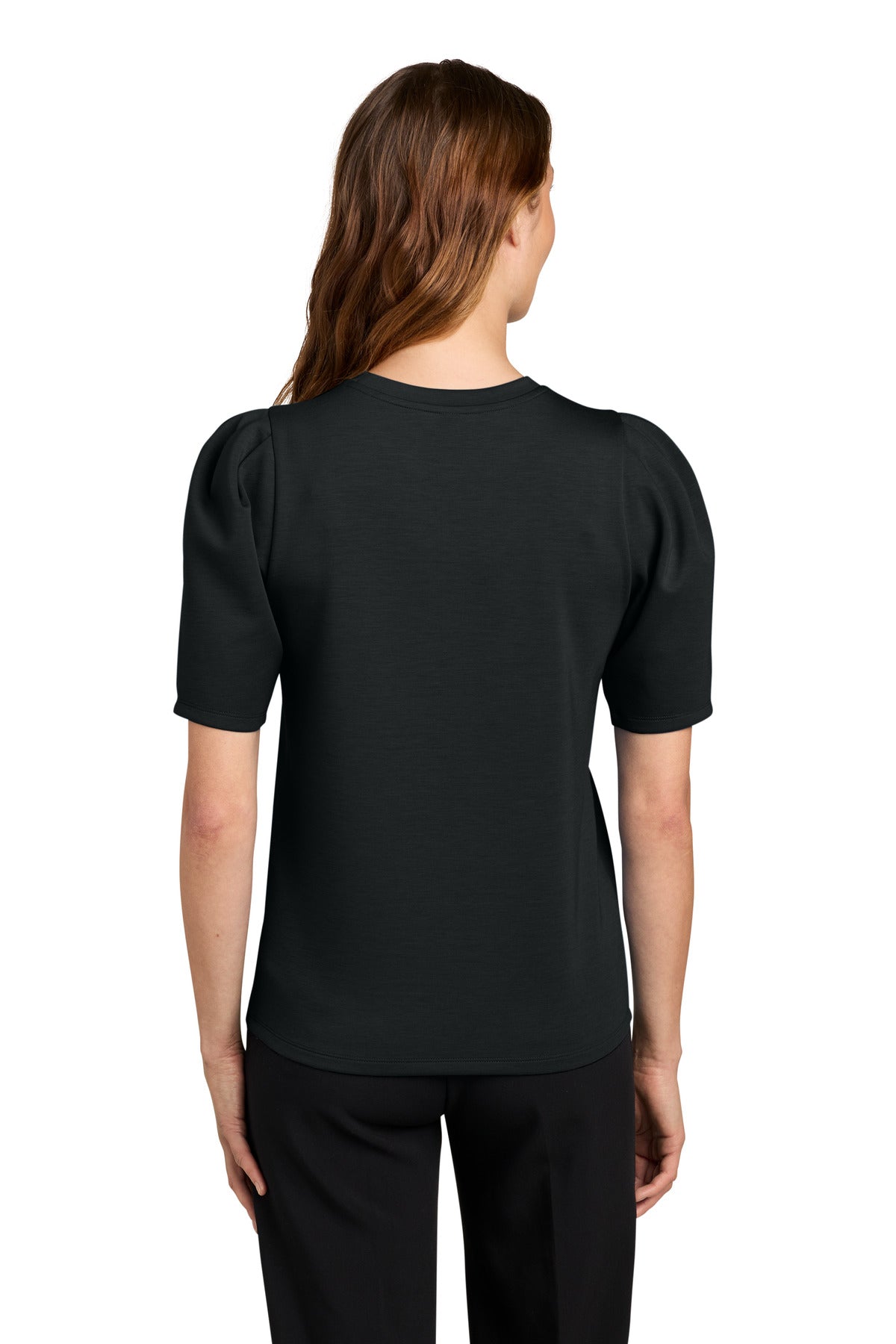 Mercer+Mettle Women's Short Sleeve Lite Spacer Top MM1041 - Deep Black - back
