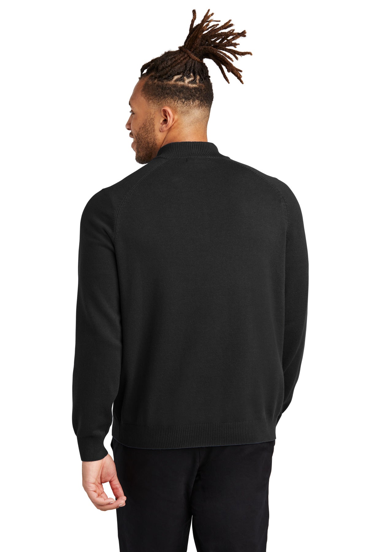 Mercer+Mettle 1/4-Zip Sweater MM3020 - Deep Black - back