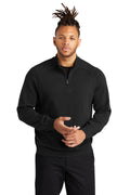 Mercer+Mettle 1/4-Zip Sweater MM3020 - Deep Black - front