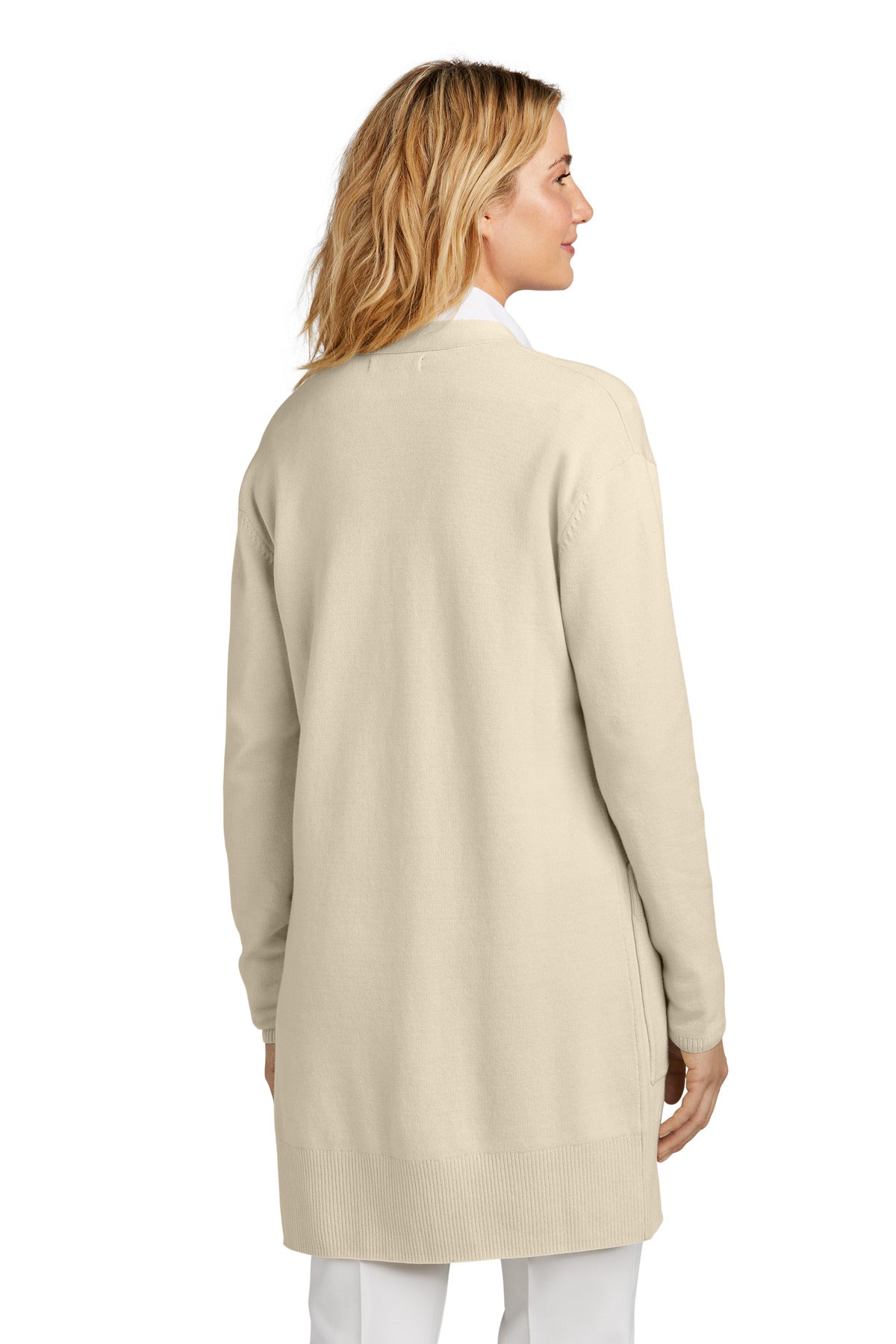 Mercer+Mettle Women's Open-Front Cardigan Sweater MM3023 - Birch - back