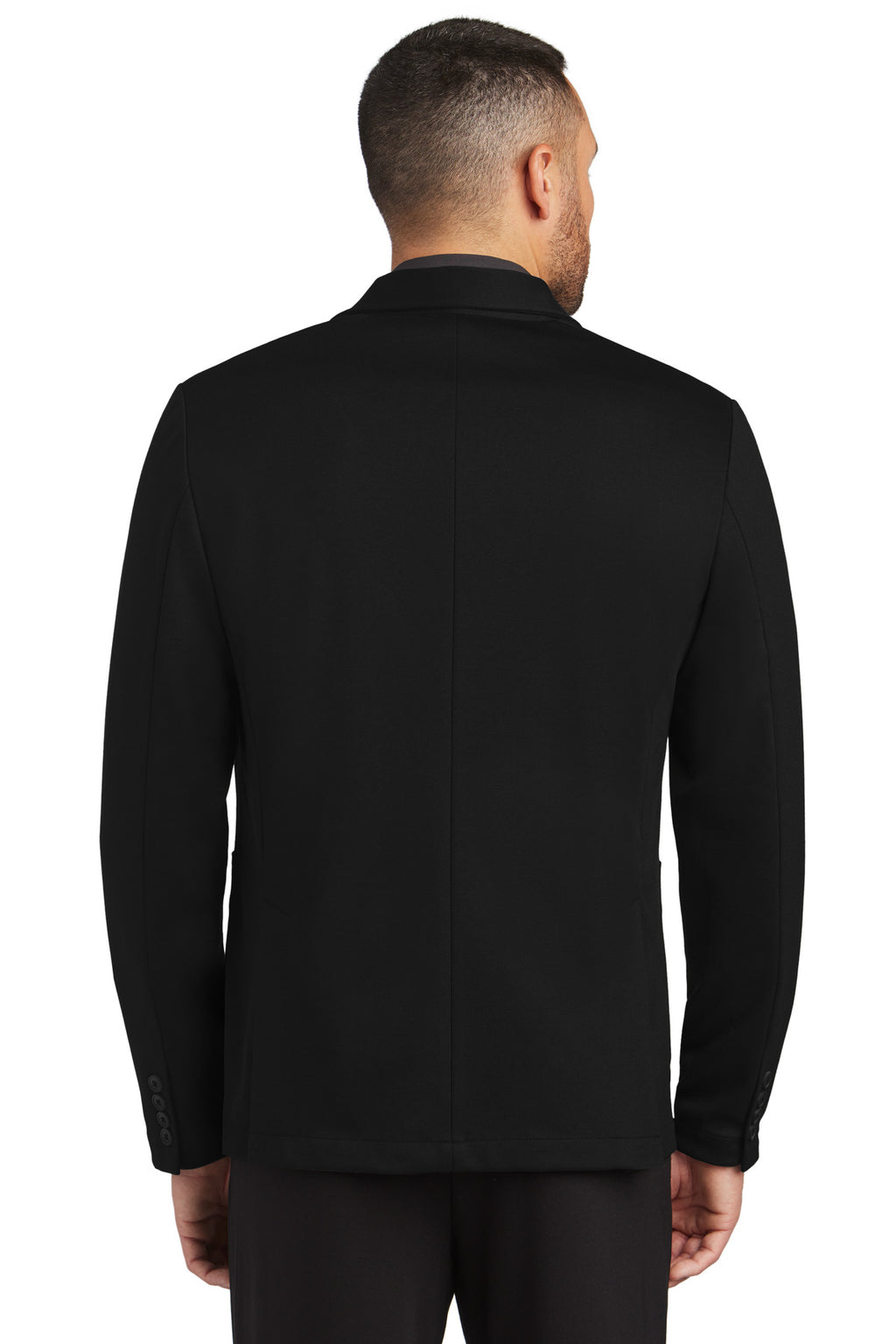 Mercer+Mettle Relaxed Knit Blazer MM3030 - Deep Black - back