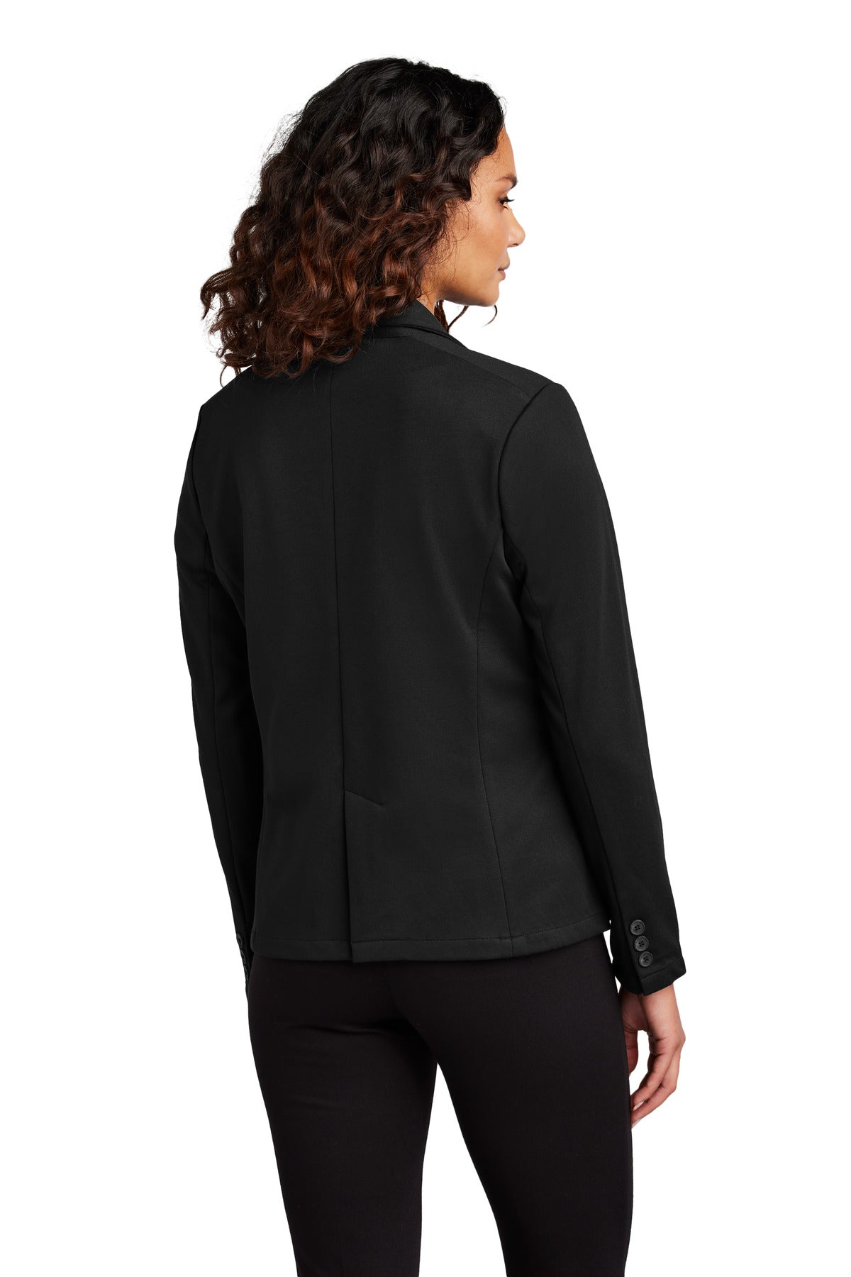 Mercer+Mettle Women's Relaxed Knit Blazer MM3031 - Deep Black - back