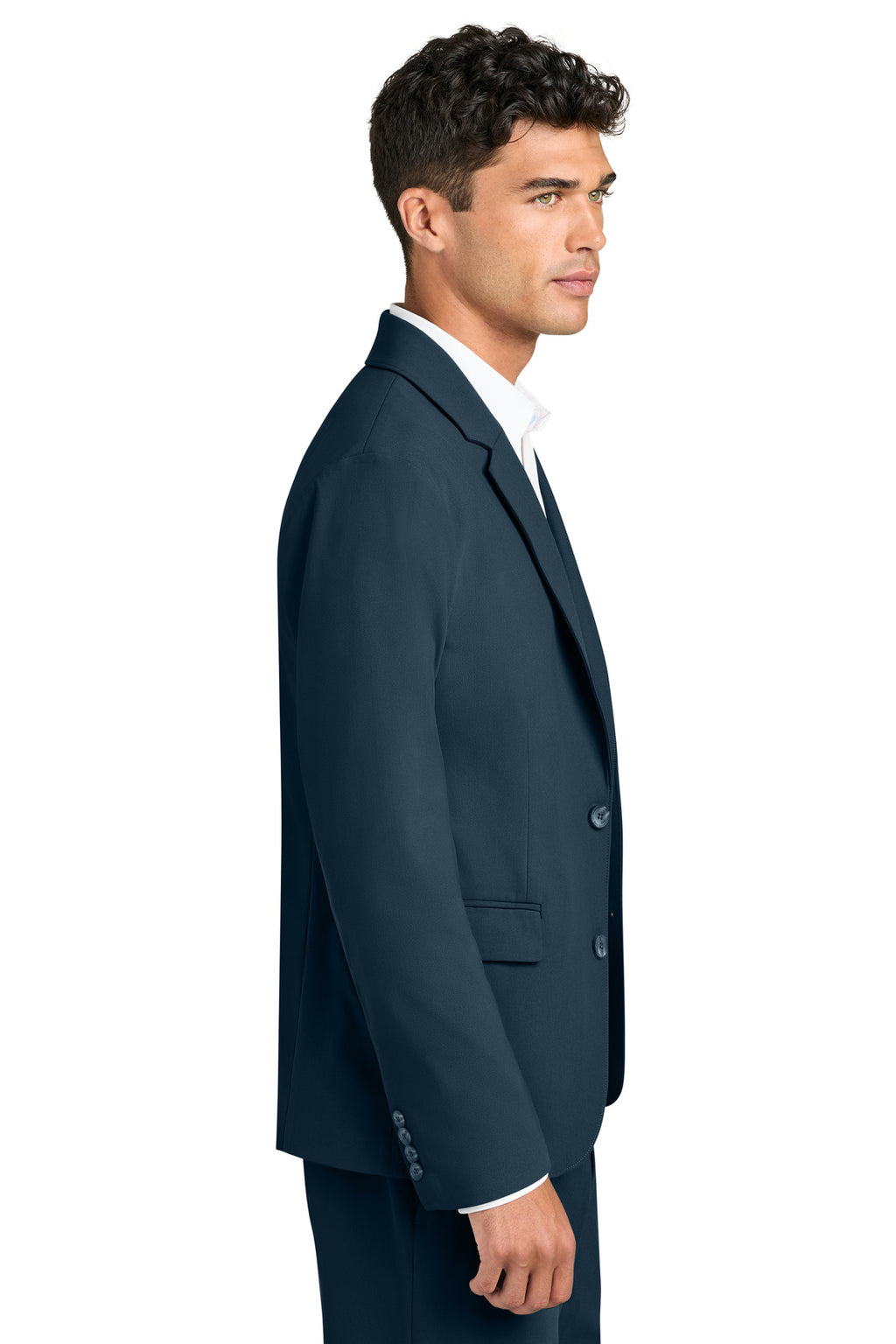 Mercer+Mettle Capital Tech Blazer MM3032 - Night Navy - side