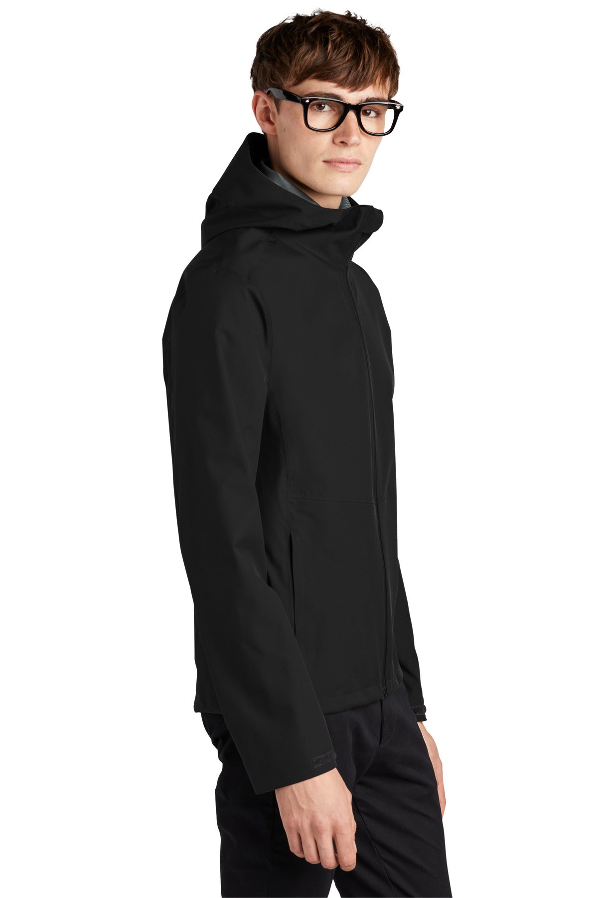 Mercer+Mettle Waterproof Rain Shell MM7000 - Deep Black - side
