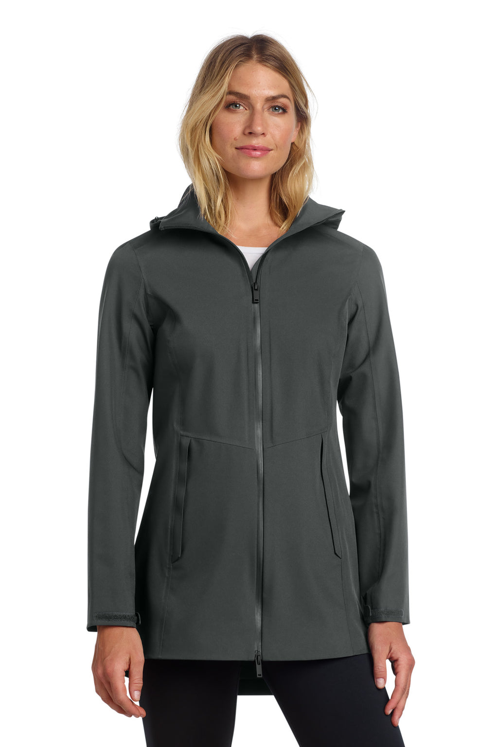 Mercer+Mettle Women's Waterproof Rain Shell MM7001 - Anchor Grey - front