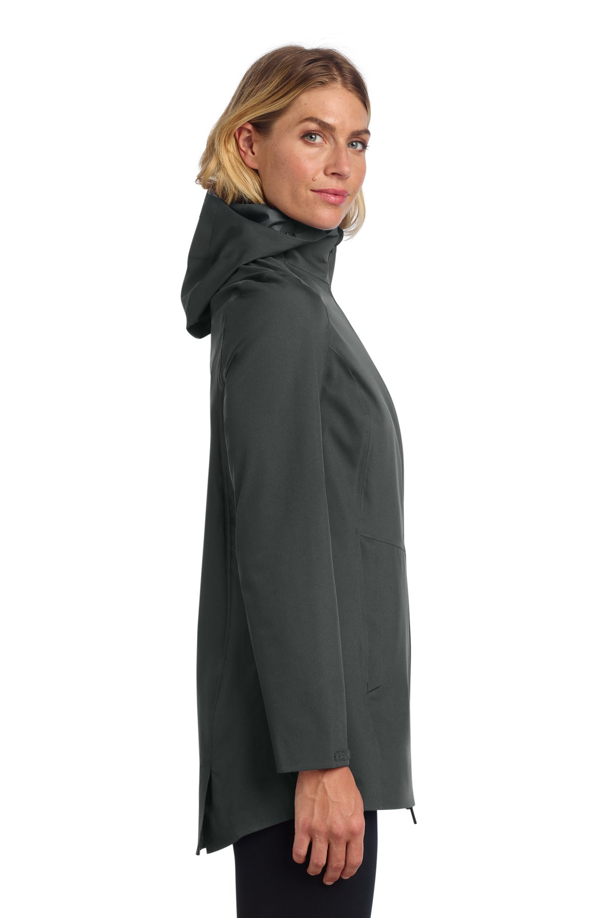 Mercer+Mettle Women's Waterproof Rain Shell MM7001 - Anchor Grey - side