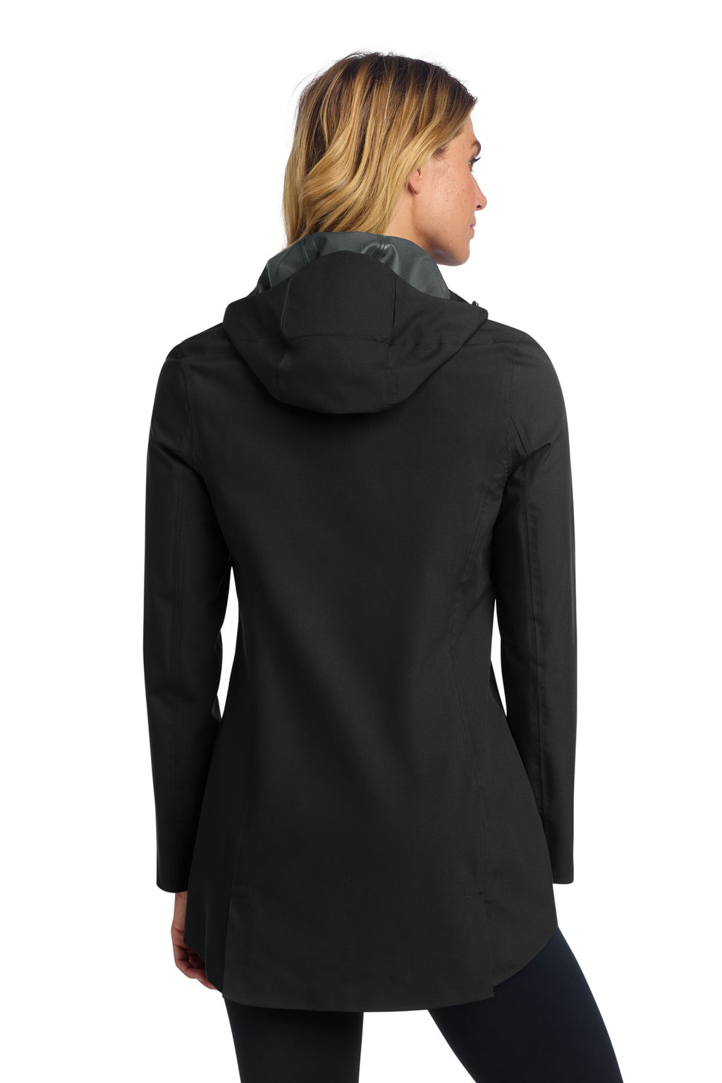 Mercer+Mettle Women's Waterproof Rain Shell MM7001 - Deep Black - back