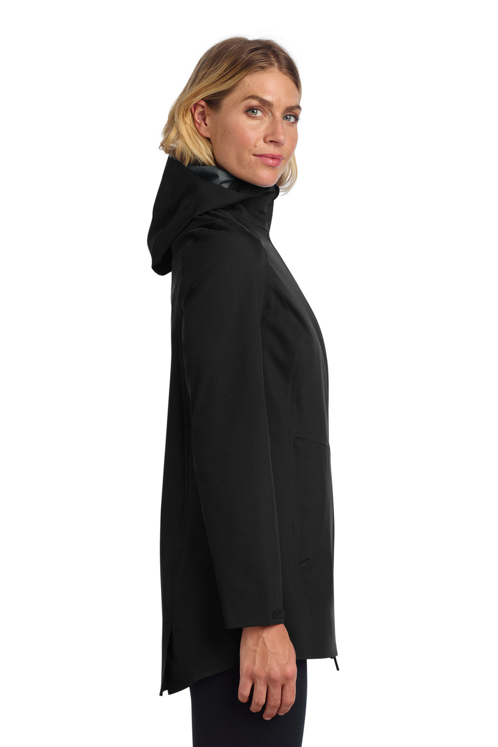 Mercer+Mettle Women's Waterproof Rain Shell MM7001 - Deep Black - side