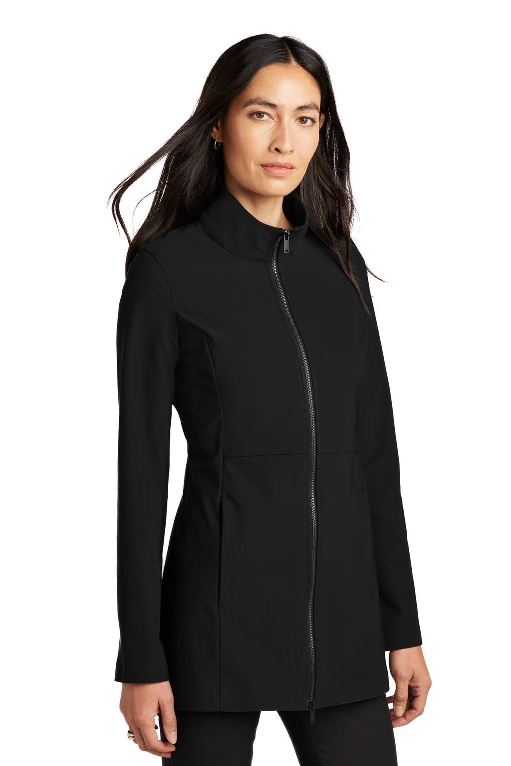 Mercer+Mettle Women's Faille Soft Shell MM7101 - Deep Black - three_q