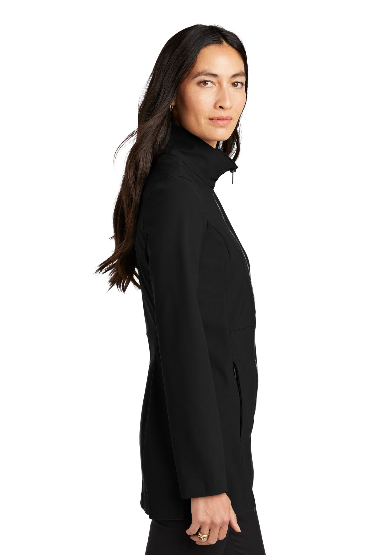 Mercer+Mettle Women's Faille Soft Shell MM7101 - Deep Black - side
